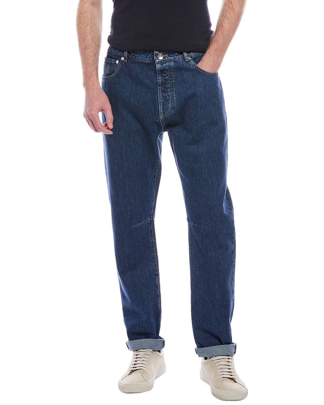 BRUNELLO CUCINELLI MEN'S 100% COTTON FIVE POCKET LEISURE FIT DENIM/JEAN PANT NEW