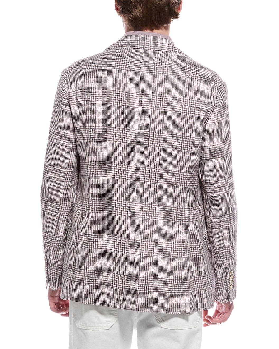 BRUNELLO CUCINELLI MEN'S VIOLA LINEN WOOL DECONSTRUCTED BLAZER