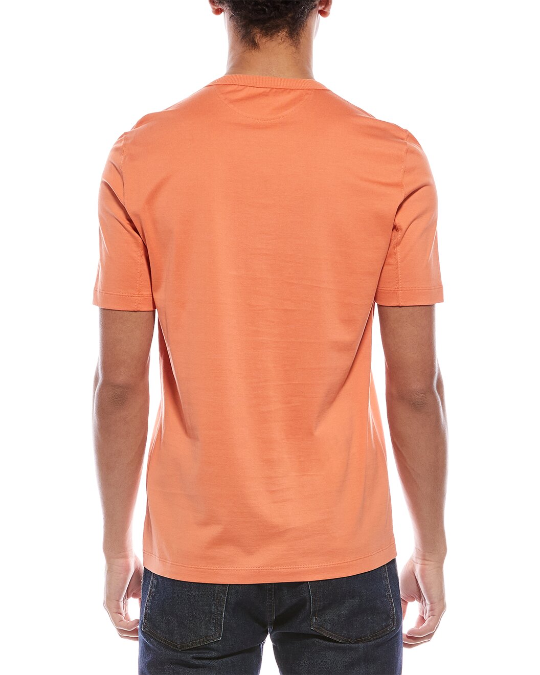 BRUNELLO CUCINELLI MEN'S SALMON CREW NECK T-SHIRT