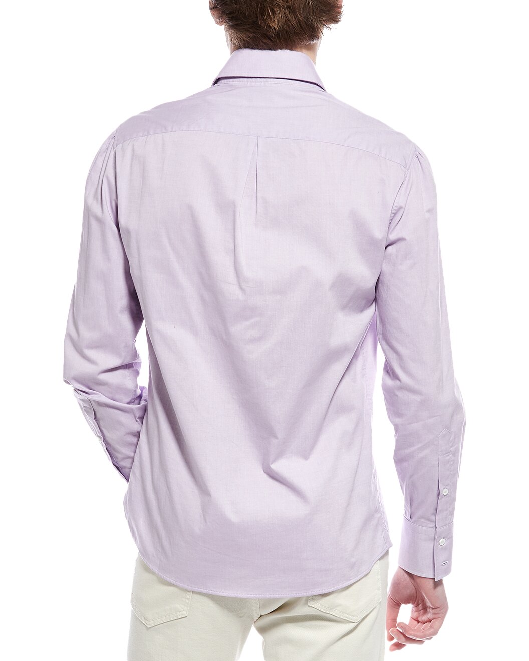 BRUNELLO CUCINELLI MEN'S WISTERIA TAILORED COTTON SHIRT