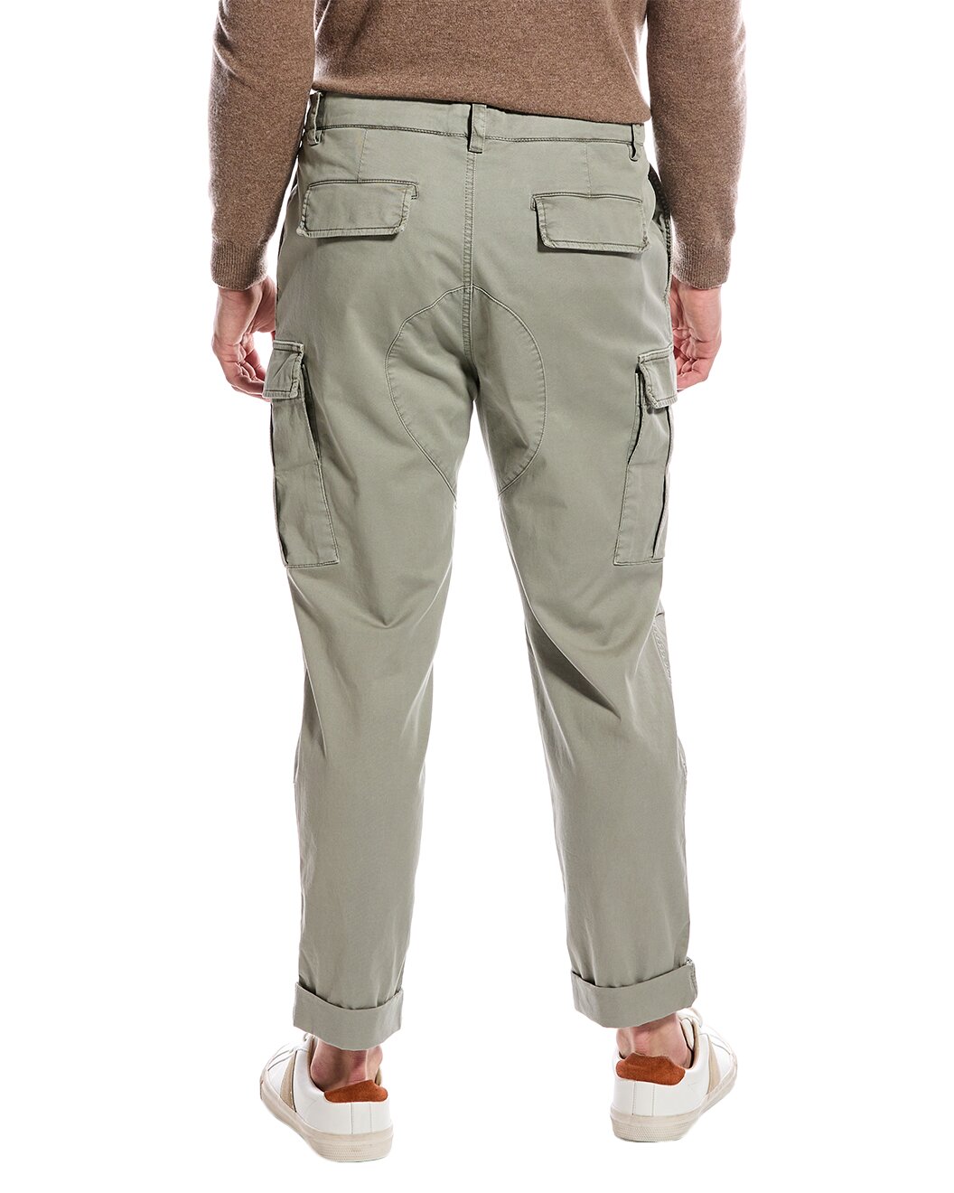 BRUNELLO CUCINELLI MEN'S LIGHT GREEN RELAXED TROUSERS