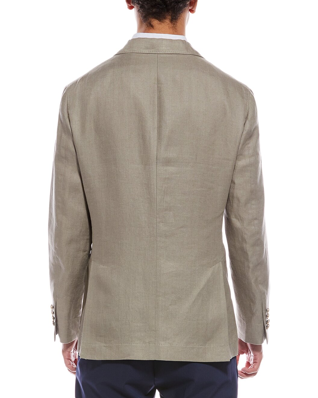 BRUNELLO CUCINELLI MEN'S SAGE DOUBLE-BREASTED DECONSTRUCTED BLAZER