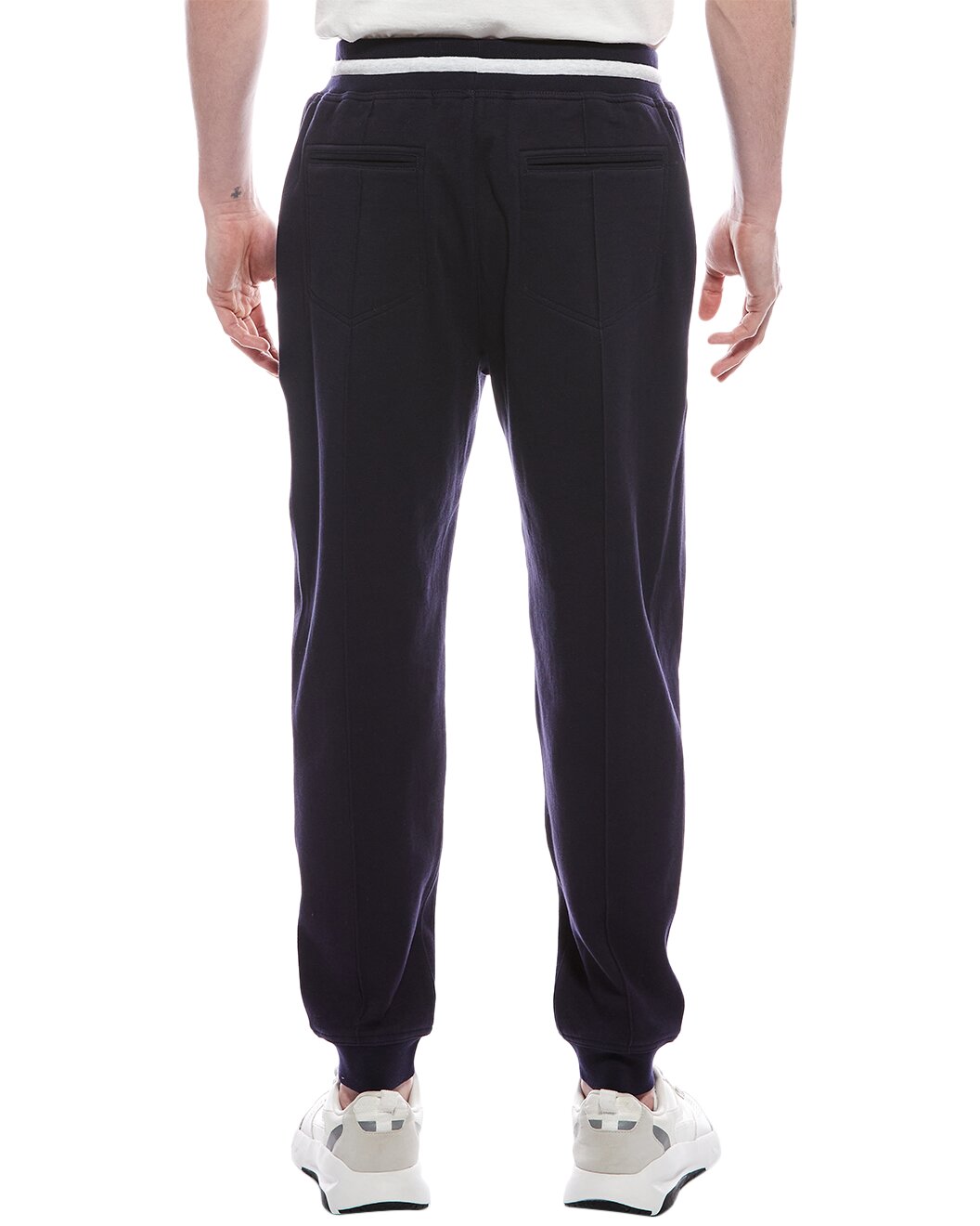 BRUNELLO CUCINELLI MEN'S NAVY DRAWSTRING JOGGER TROUSERS