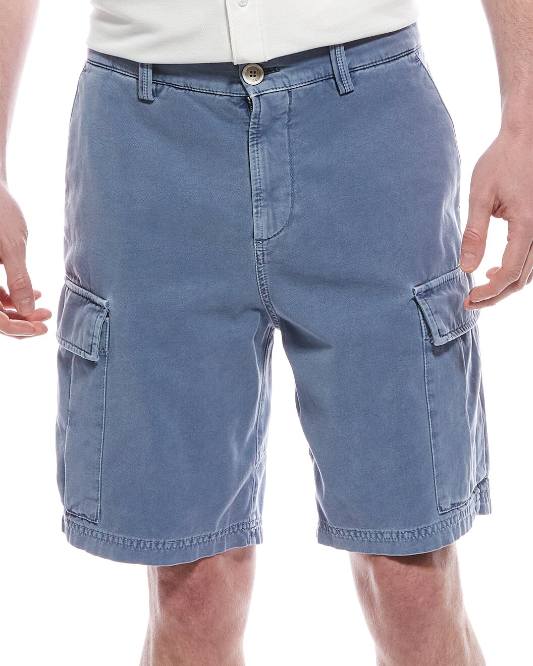 BRUNELLO CUCINELLI MEN'S INDIGO CARGO BERMUDA SHORTS