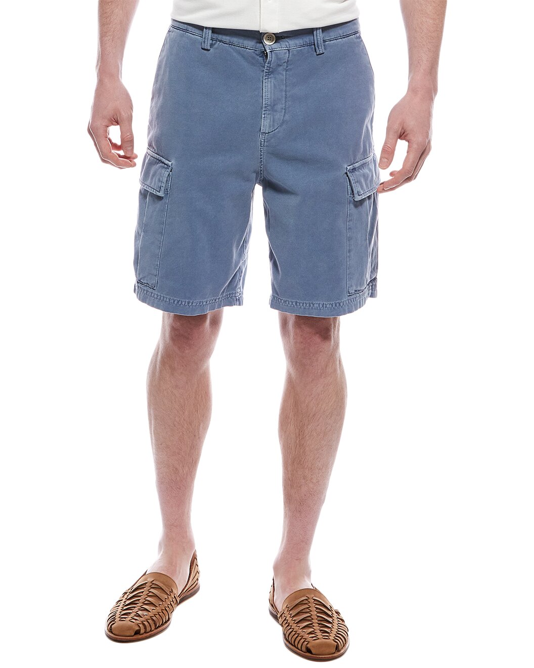 BRUNELLO CUCINELLI MEN'S INDIGO CARGO BERMUDA SHORTS
