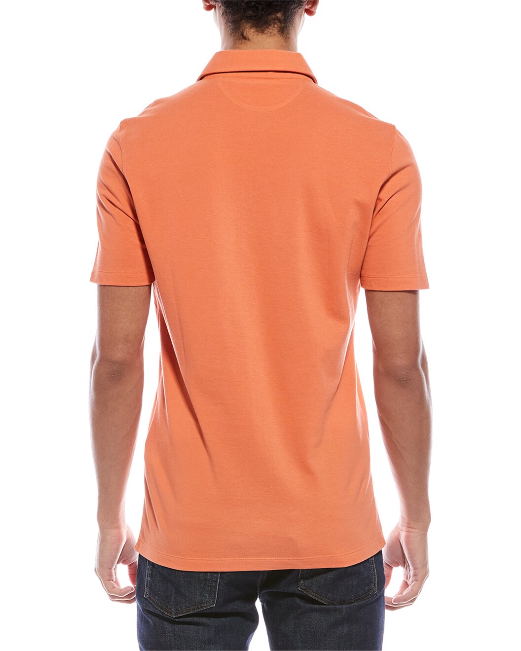 BRUNELLO CUCINELLI MEN'S SALMON POLO SHIRT