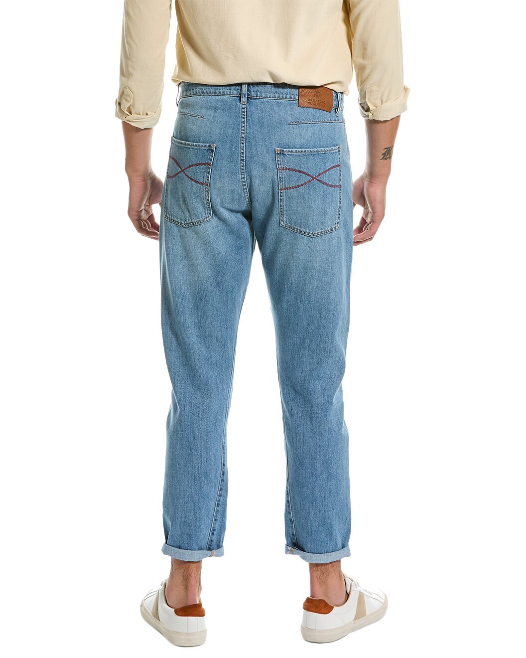 BRUNELLO CUCINELLI MEN'S 100% COTTON LOOSE FIT 5 POCKET DENIM JEAN PANTS NEW