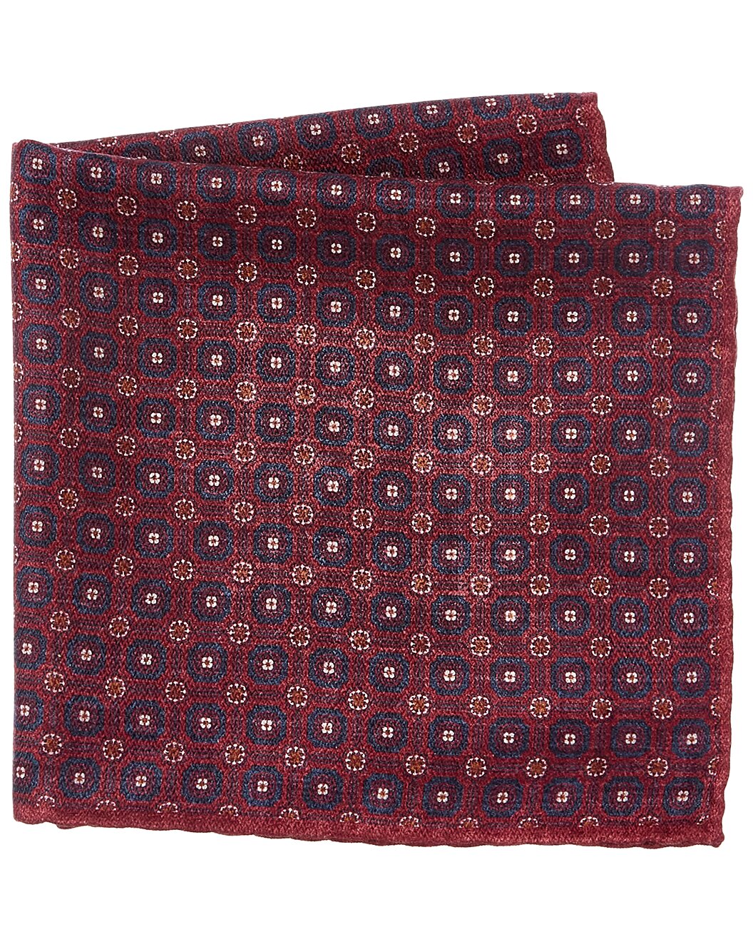 BRUNELLO CUCINELLI MEN'S 100% SILK TWO TONE GEOMETRIC POCKET SQUARE NEW