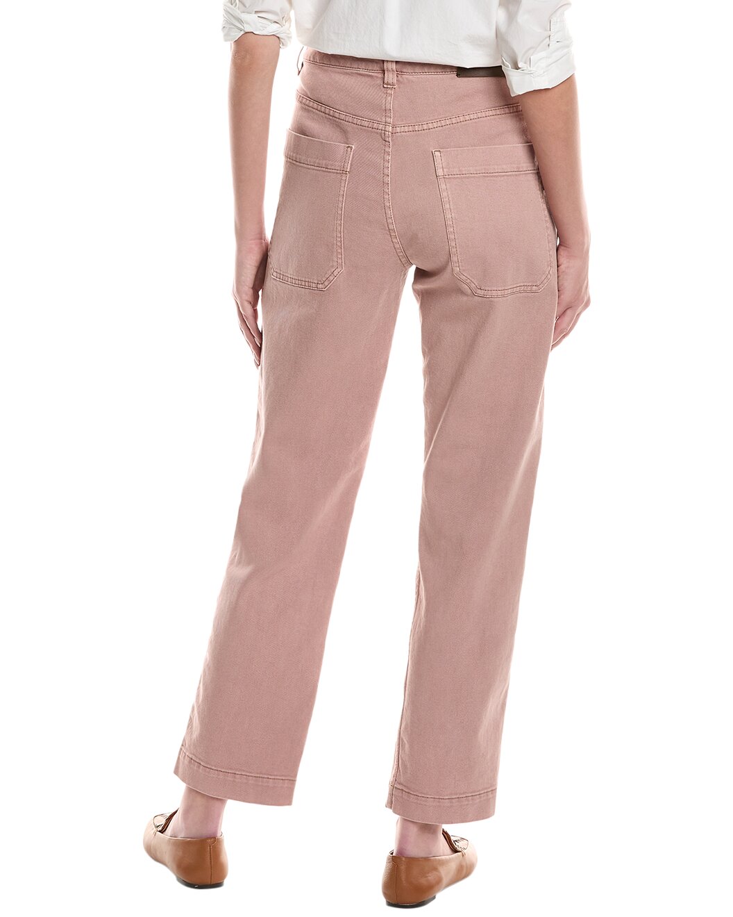 BRUNELLO CUCINELLI WOMEN'S DUSTY ROSE WIDE-LEG TROUSERS
