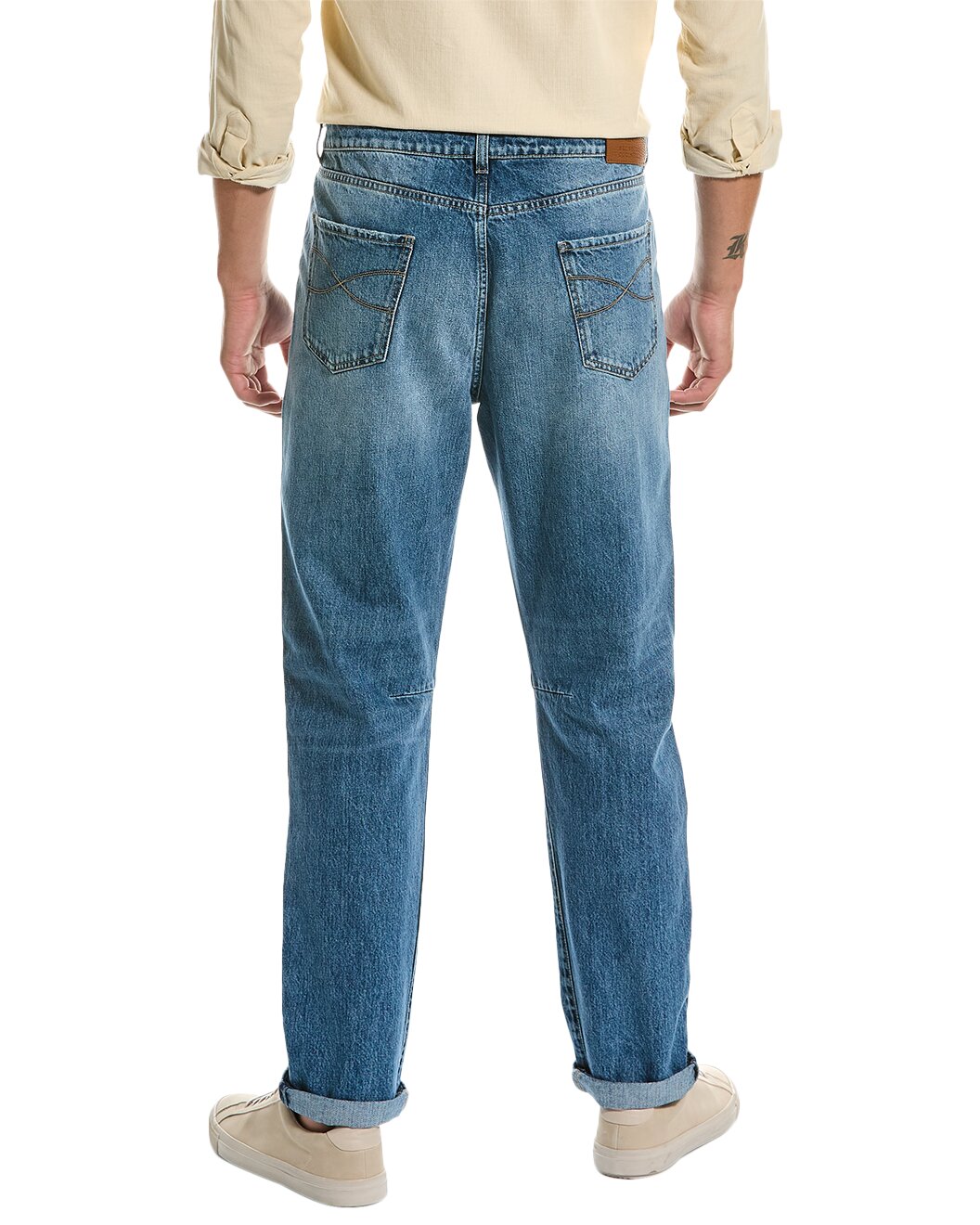 BRUNELLO CUCINELLI MEN'S 100% COTTON LEISURE FIT 5 POCKET DENIM JEAN PANTS NEW