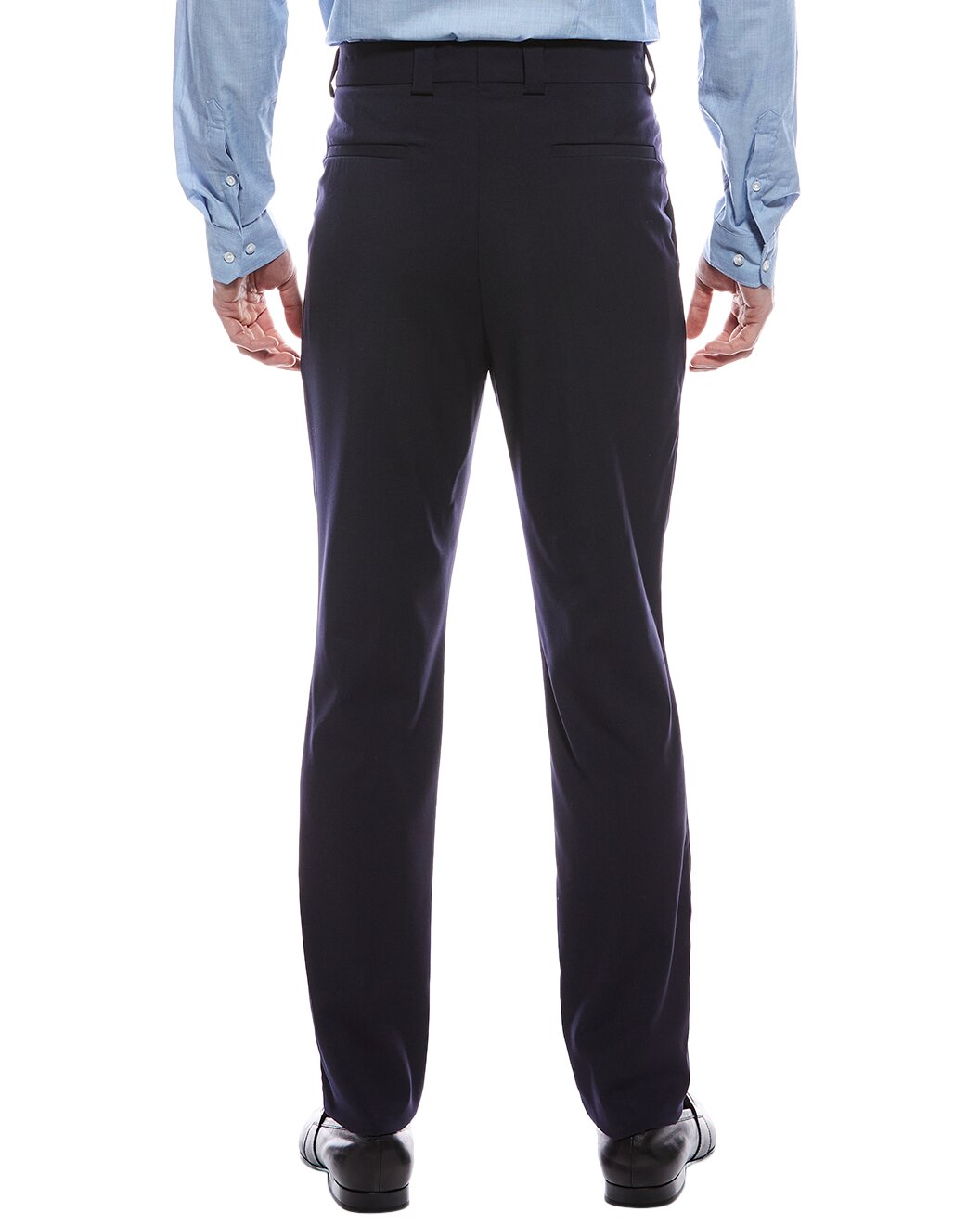 BRUNELLO CUCINELLI MEN'S NAVY VIRGIN WOOL TAILORED TROUSERS