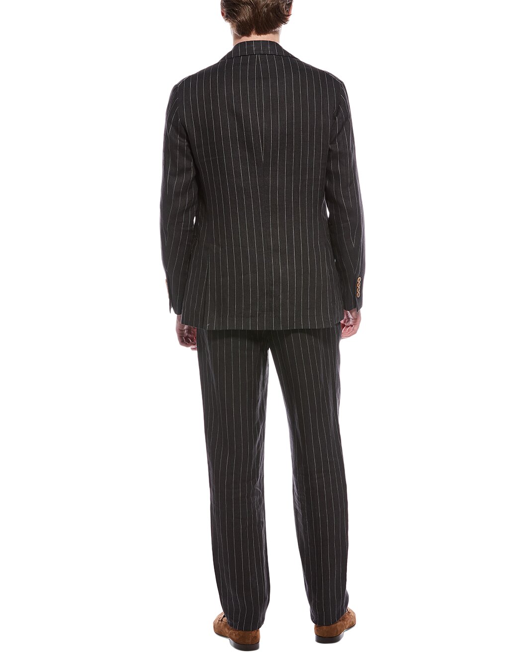 BRUNELLO CUCINELLI MEN'S 100% LINEN 3 BUTTON CASUAL STRIPED SUIT NEW