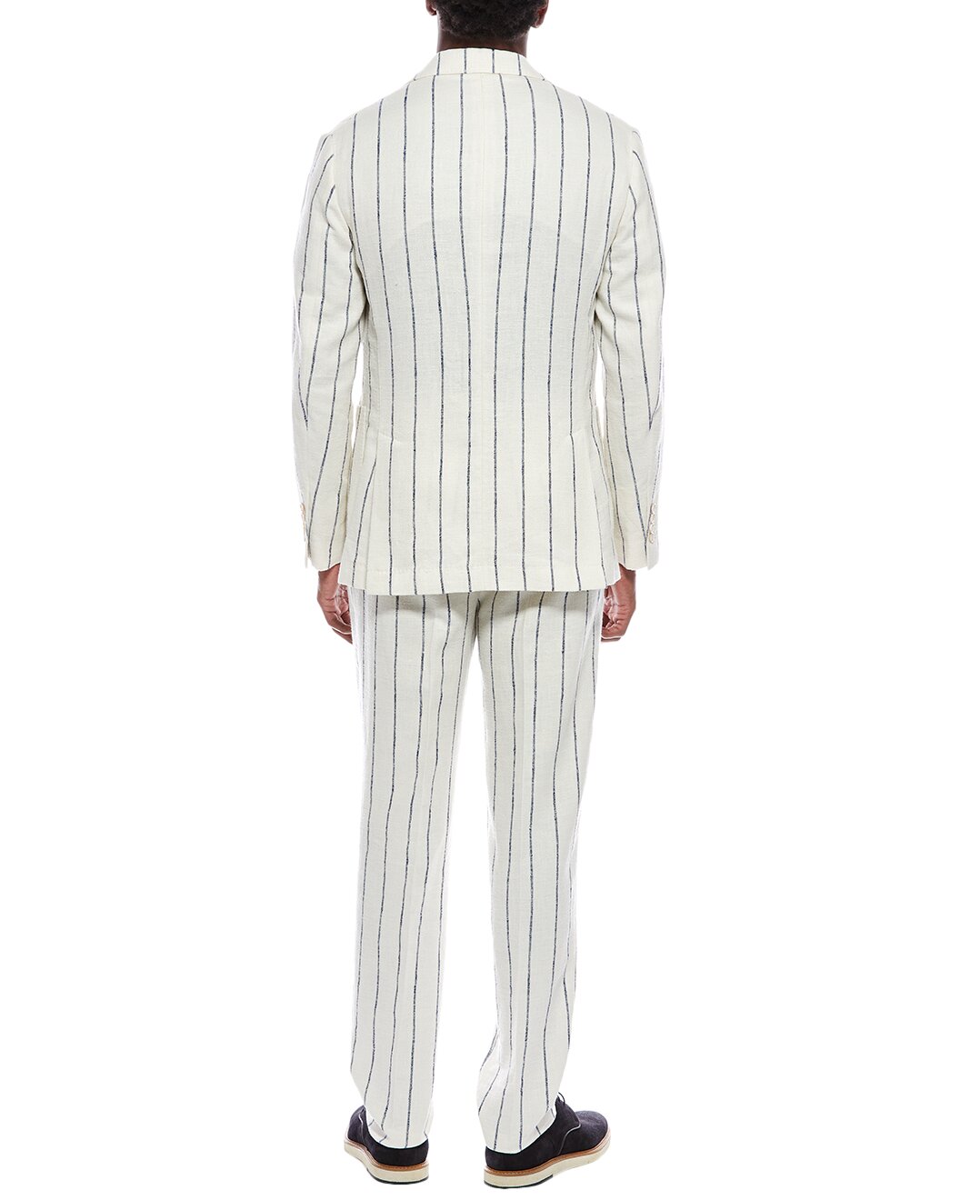 BRUNELLO CUCINELLI MEN'S WOOL BLEND 3 BUTTON CASUAL STRIPED SUIT NEW