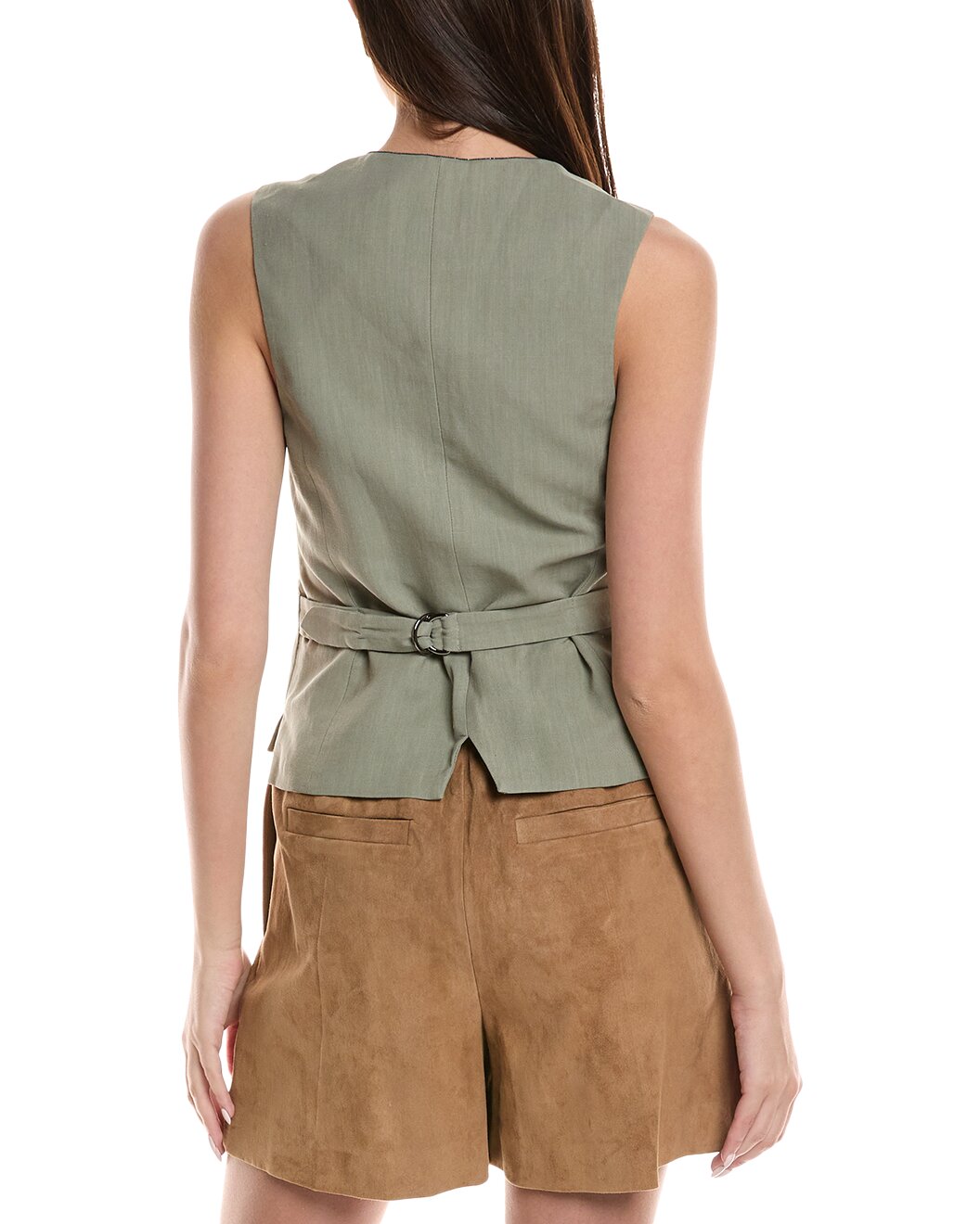 BRUNELLO CUCINELLI WOMEN'S SAGE TAILORED BUTTONED VEST
