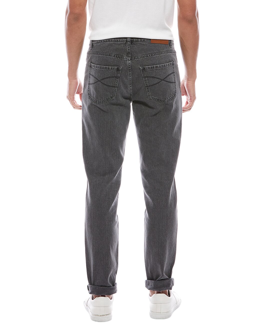 BRUNELLO CUCINELLI MEN'S MEDIUM GRAY DENIM JEANS