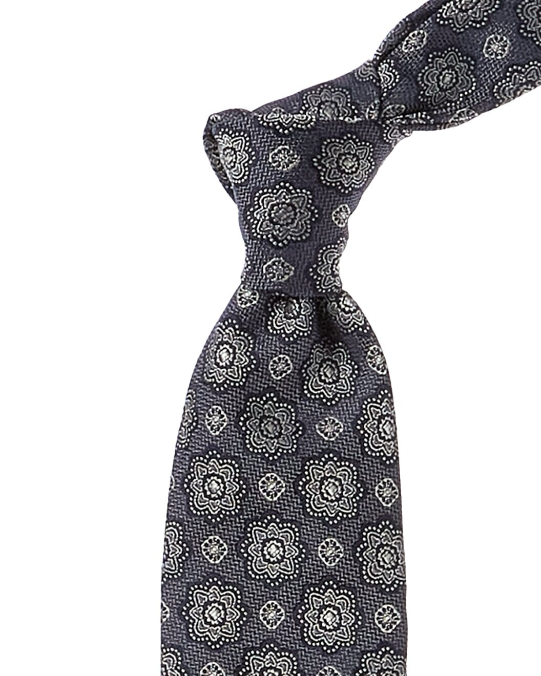 BRUNELLO CUCINELLI MEN'S 100% SILK GEOMETRIC SKINNY TIE NEW