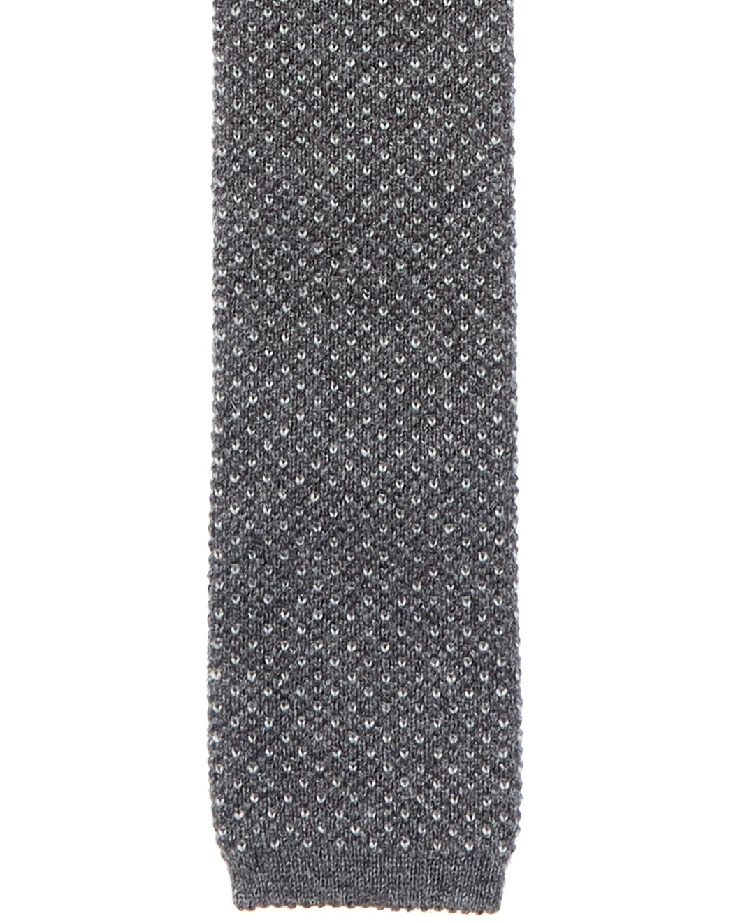 BRUNELLO CUCINELLI MEN'S DARK GRAY WOOL KNIT TIE