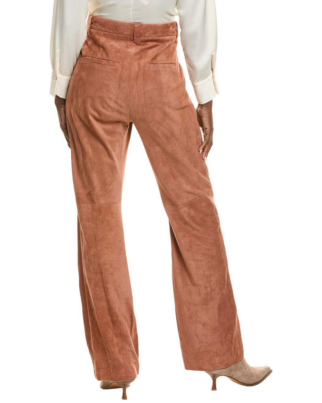 BRUNELLO CUCINELLI WOMEN'S RUST WIDE LEG TROUSERS