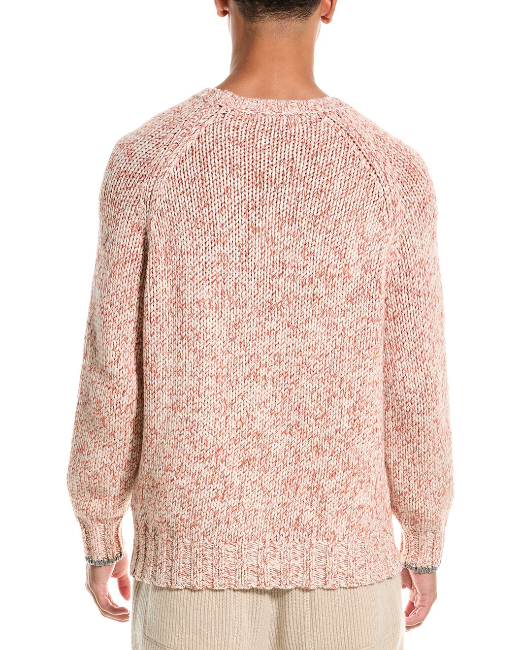 BRUNELLO CUCINELLI MEN'S MARLED KNIT CREWNECK SWEATER