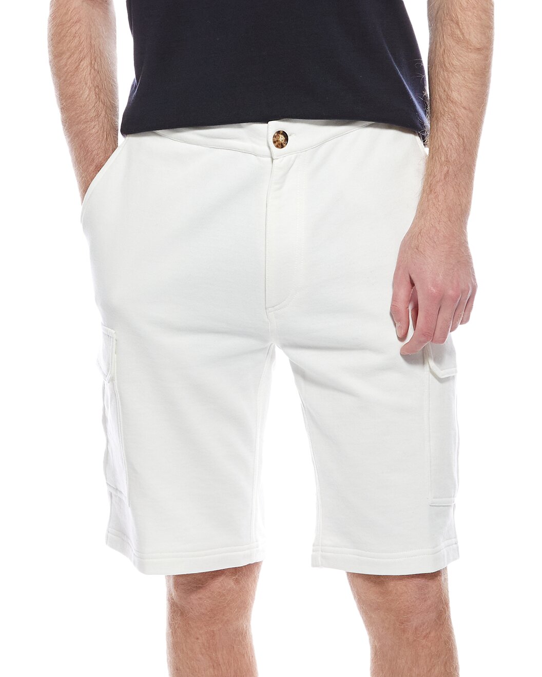BRUNELLO CUCINELLI MEN'S 100% COTTON CASUAL CARGO STYLE ATHLETIC GYM SHORTS