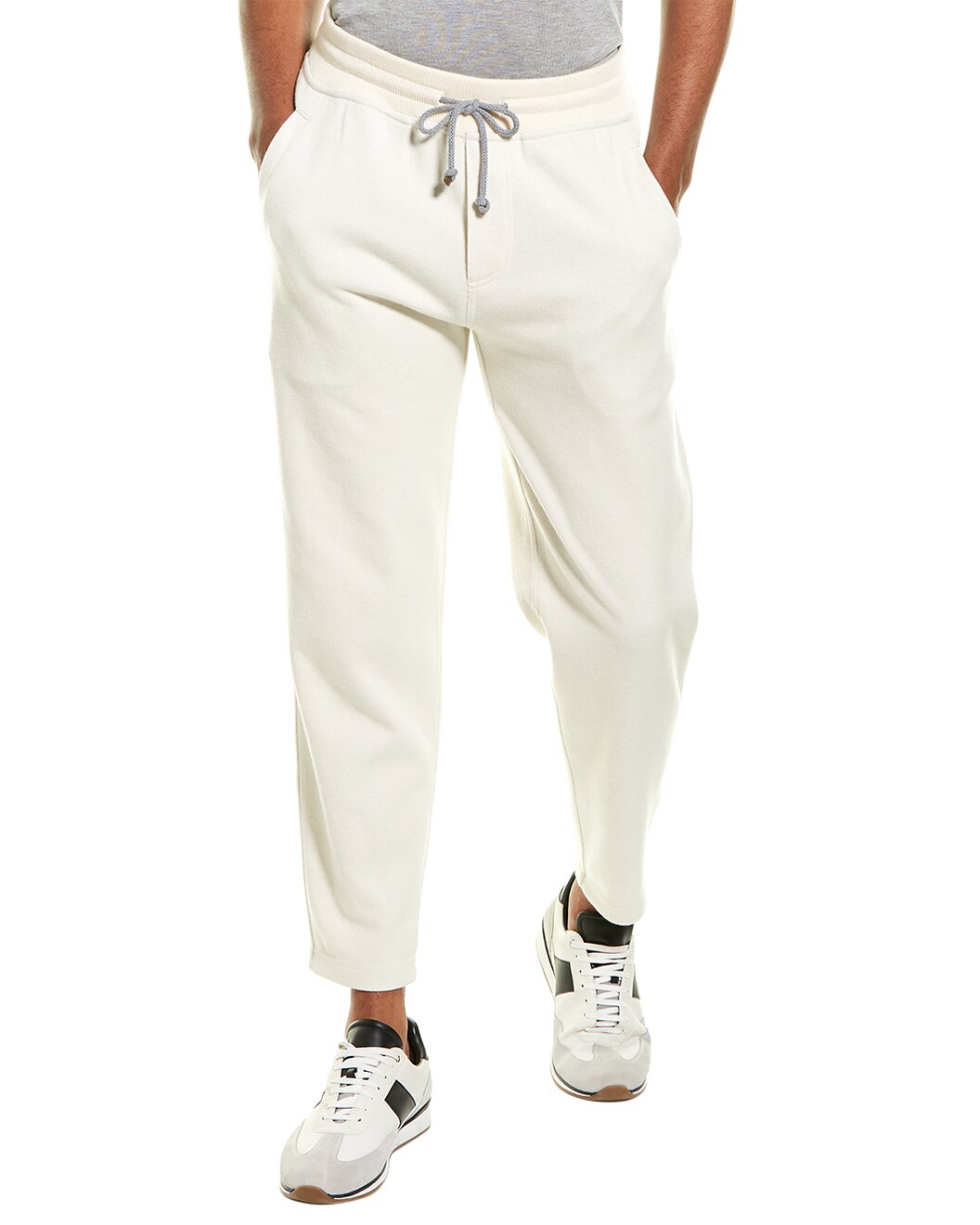 BRUNELLO CUCINELLI MEN'S CASHMERE BLEND LUXURIOUS FASHION GYM / SWEATPANTS