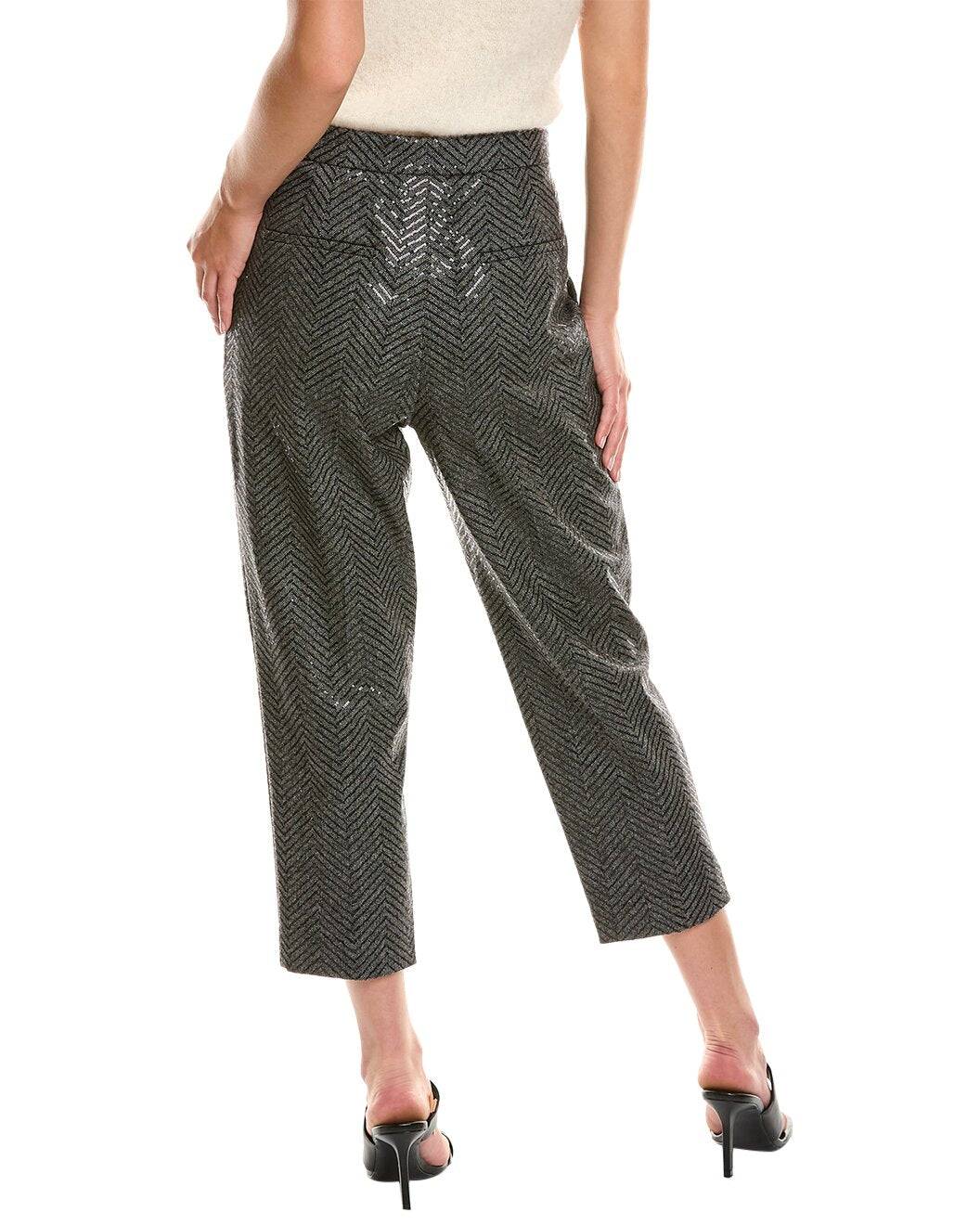 BRUNELLO CUCINELLI WOMEN'S CASHMERE BLEND SEQUIN PANTS/TROUSER