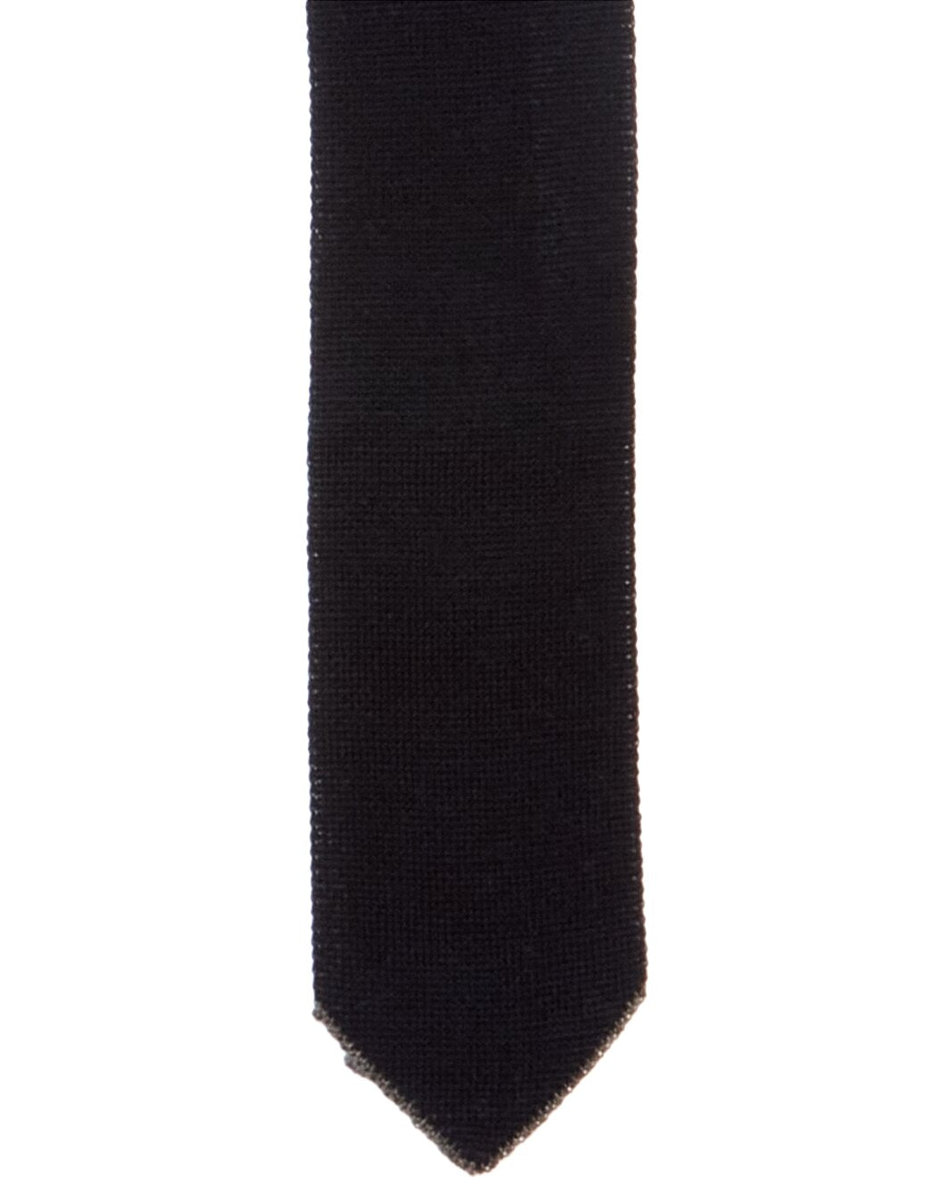 BRUNELLO CUCINELLI MENS SOLID GRAY SKINNY KNIT NECK TIE NEW