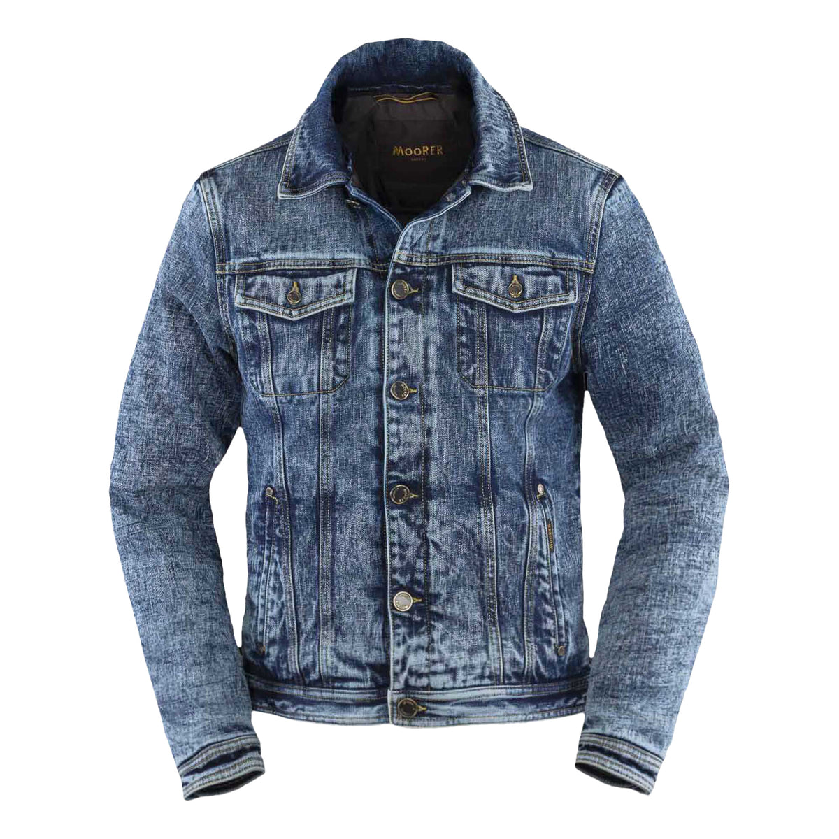 MOORER MEN'S LIGHT BLUE DENIM JACKET