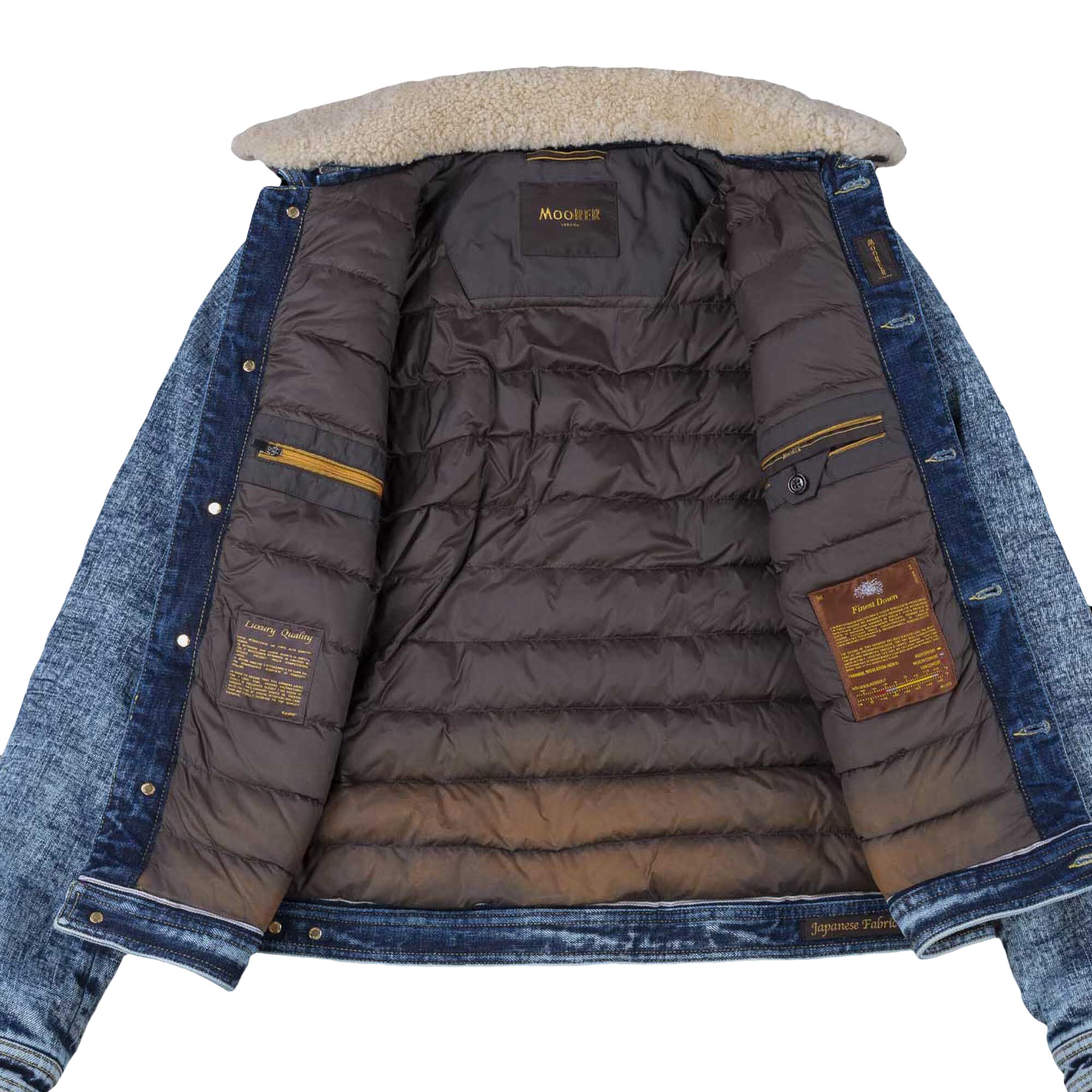 MOORER MEN'S LIGHT BLUE DENIM JACKET