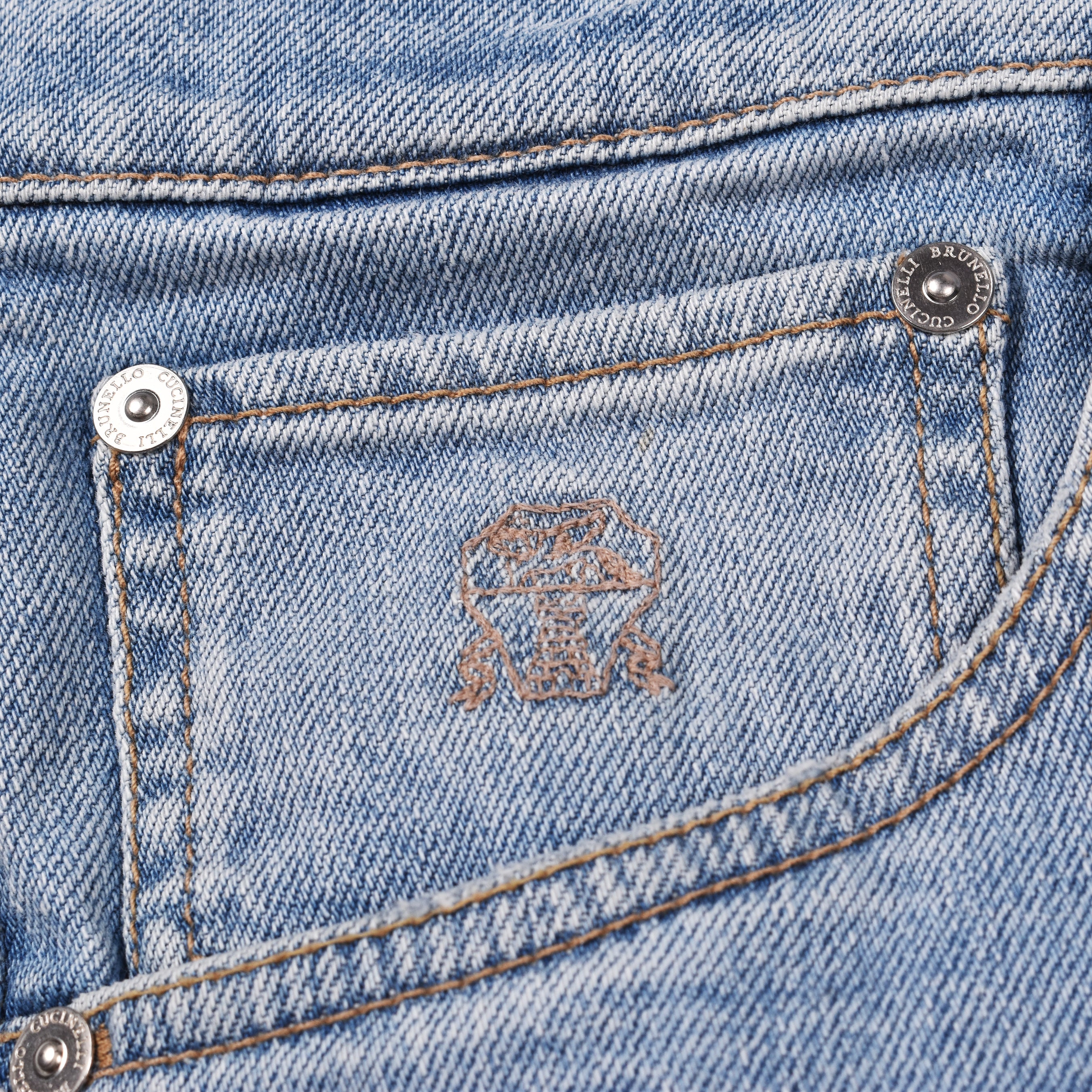 BRUNELLO CUCINELLI MEN'S SKINNY FIT FIVE POCKET DENIM STYLE JEAN PANTS NEW