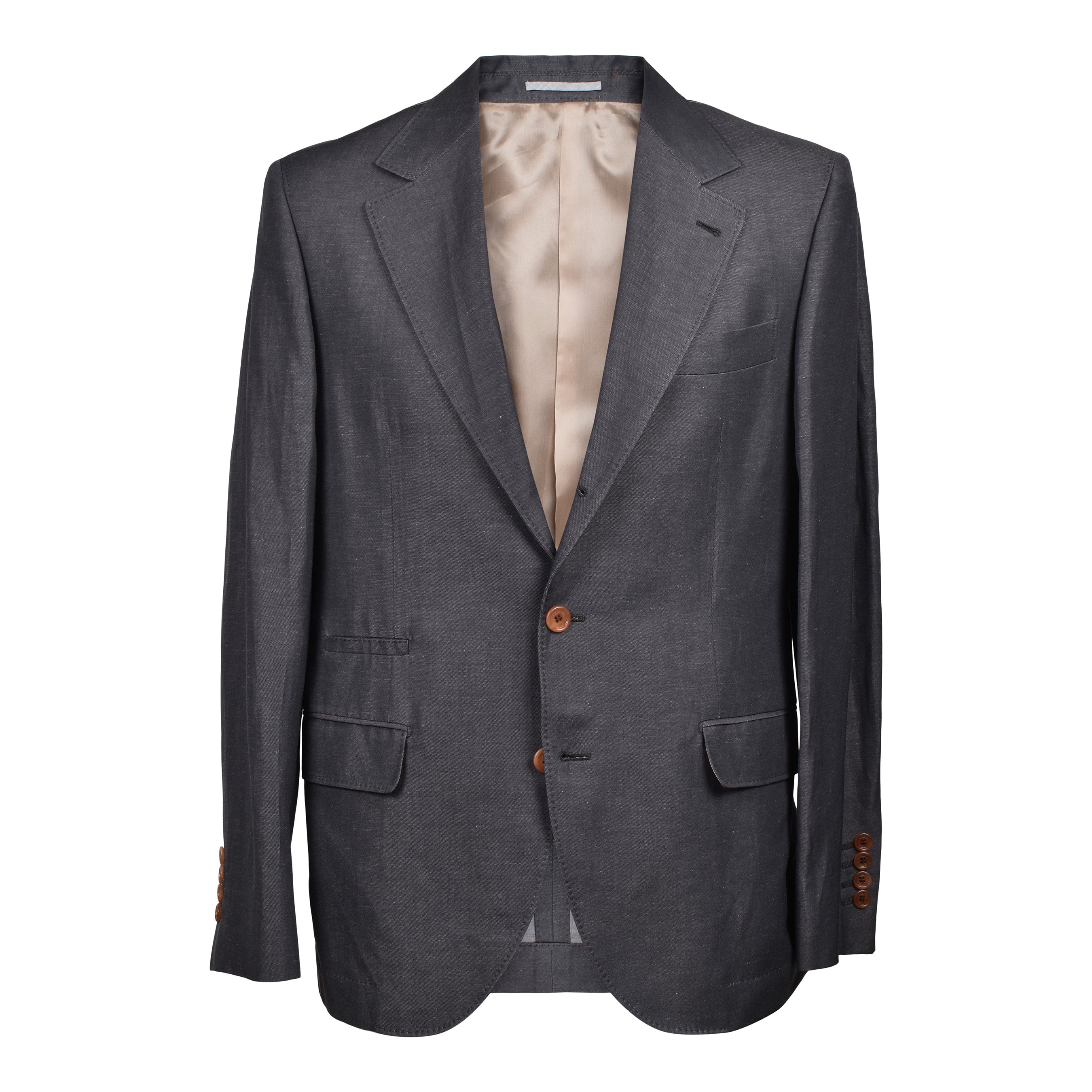 BRUNELLO CUCINELLI MEN'S 3 BUTTON WOOL BLEND CASUAL GRAY SUIT NEW