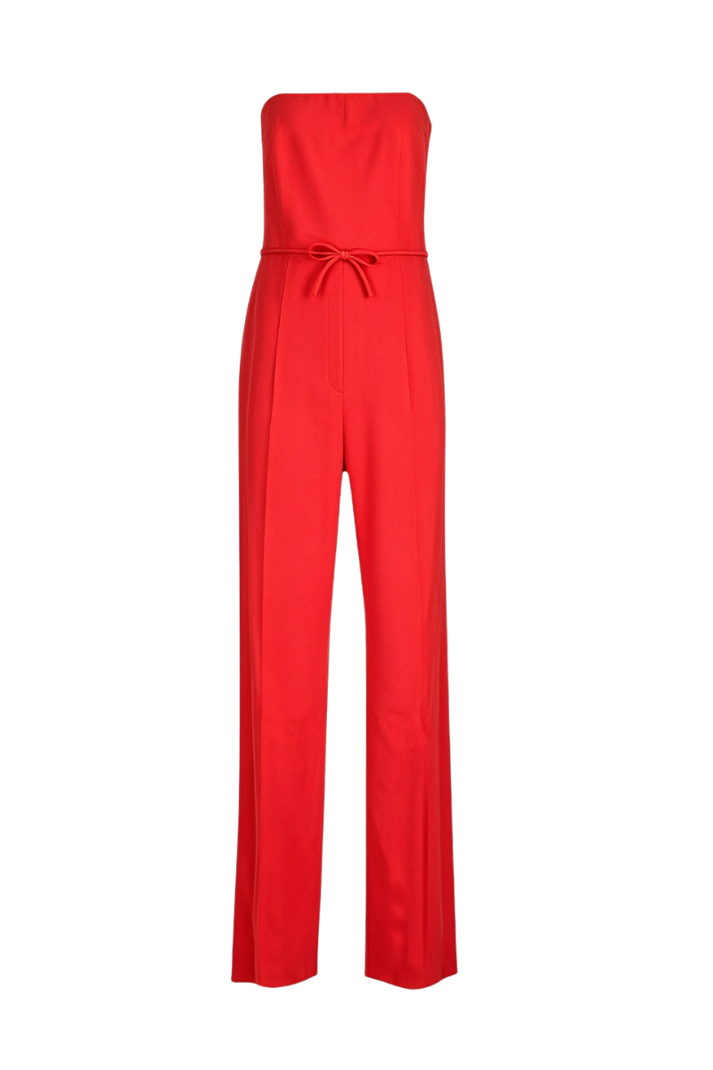 Valentino Strapless Jumpsuit Rosso 5B3VE3J574B_157