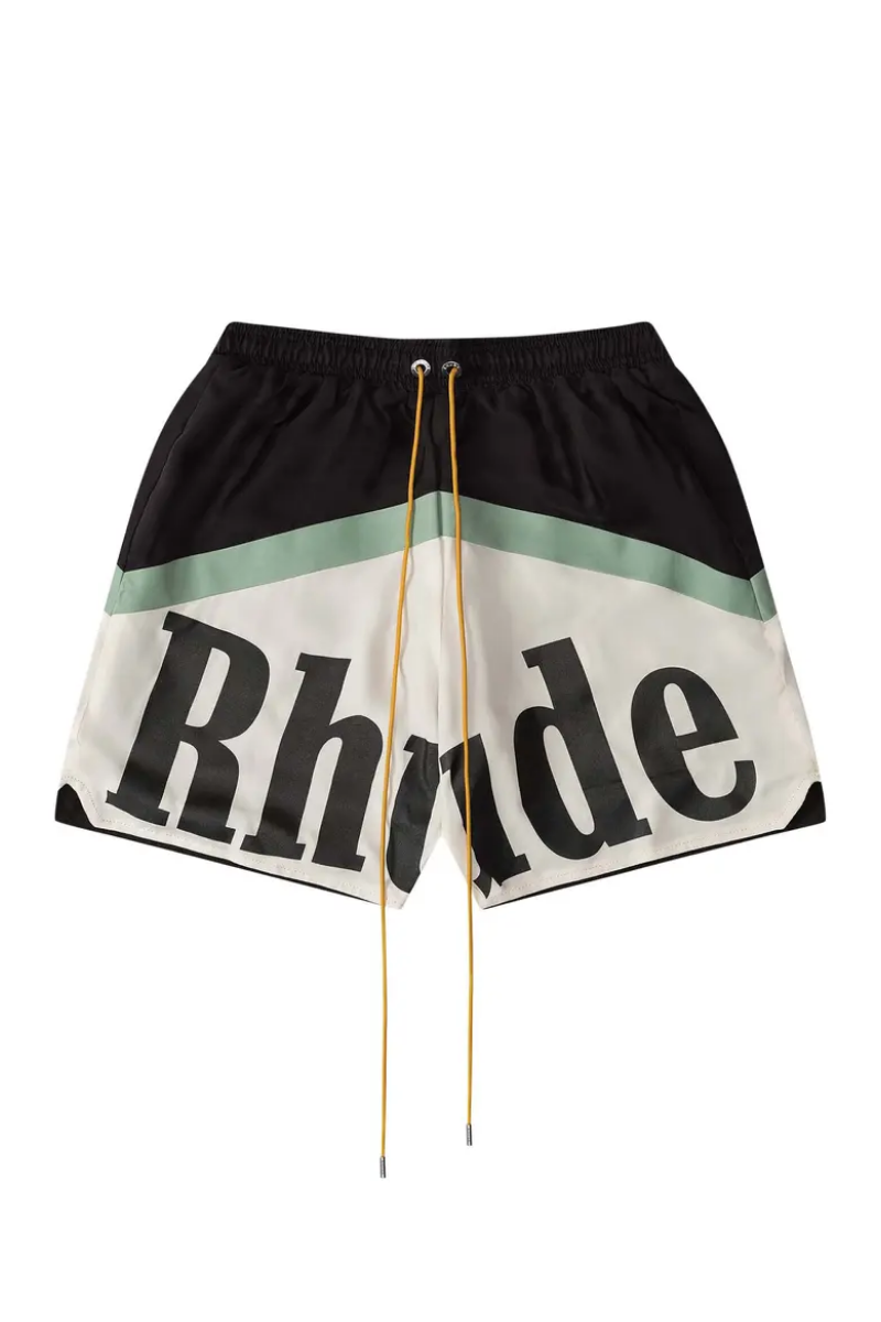 Rhude Awakeing Short Black/Green/Creme