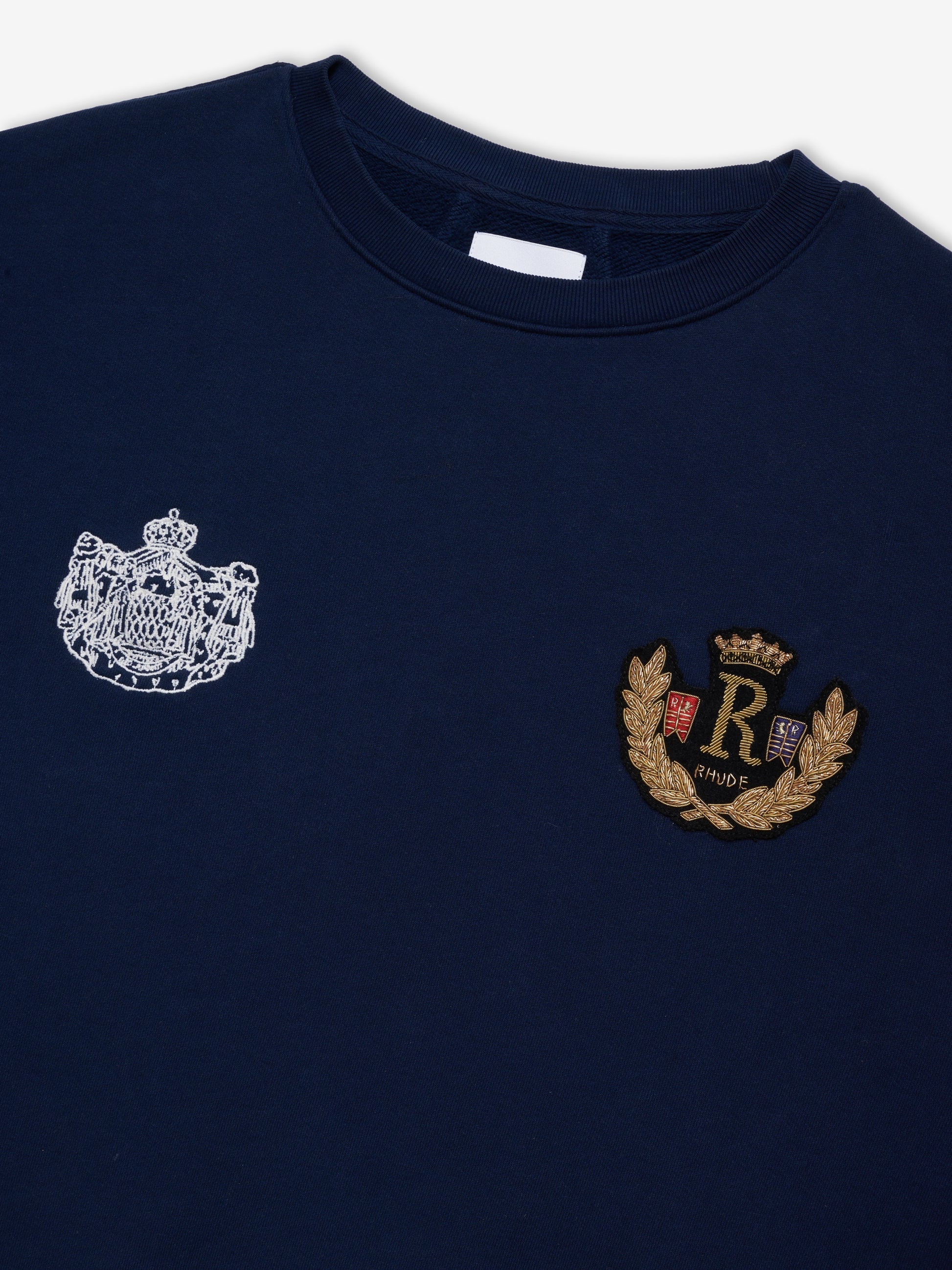 RHUDE MEN'S MONACO CREST CREWNECK