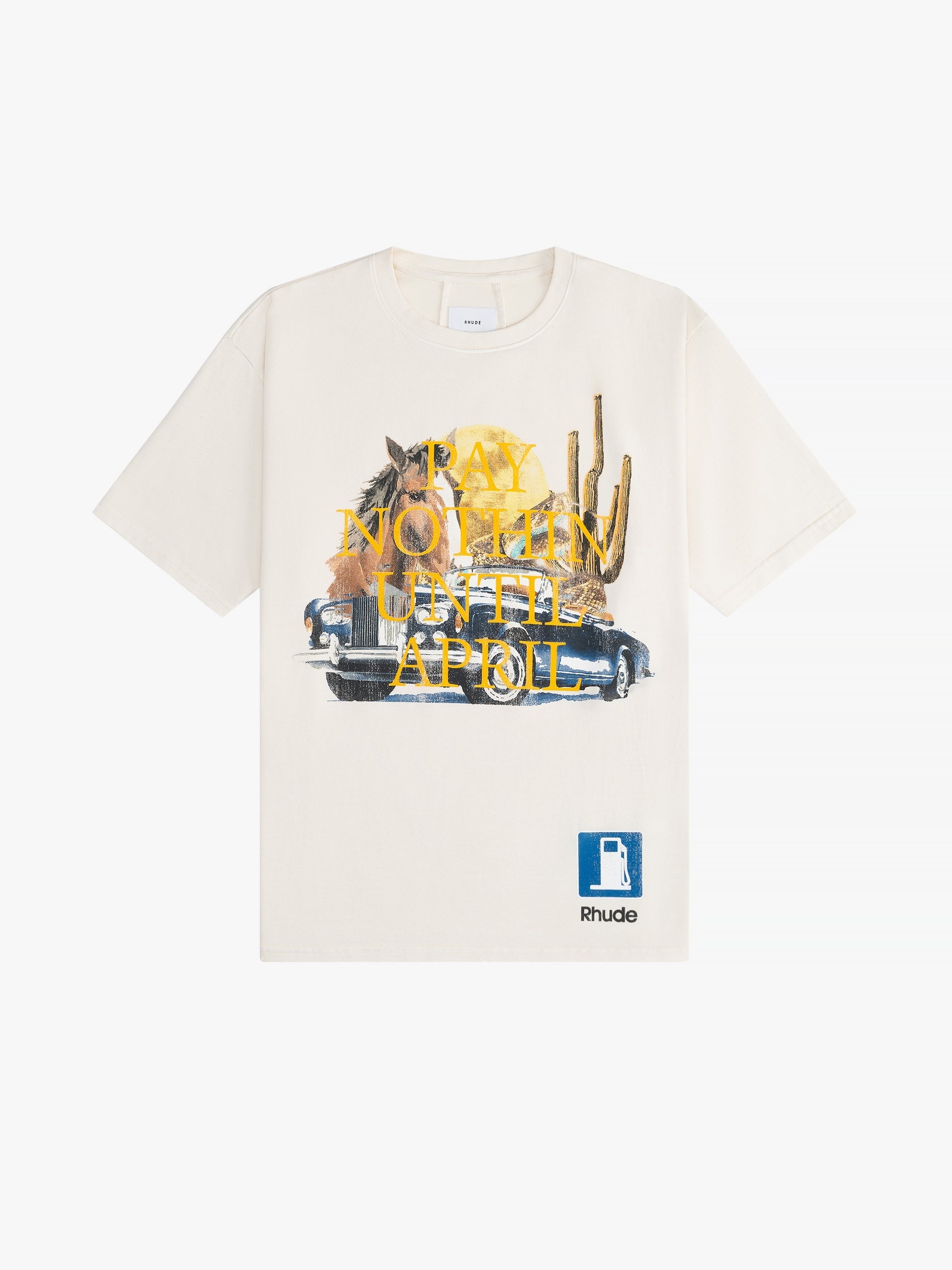 RHUDE MEN'S DESERTO MOTORS TEE NWT