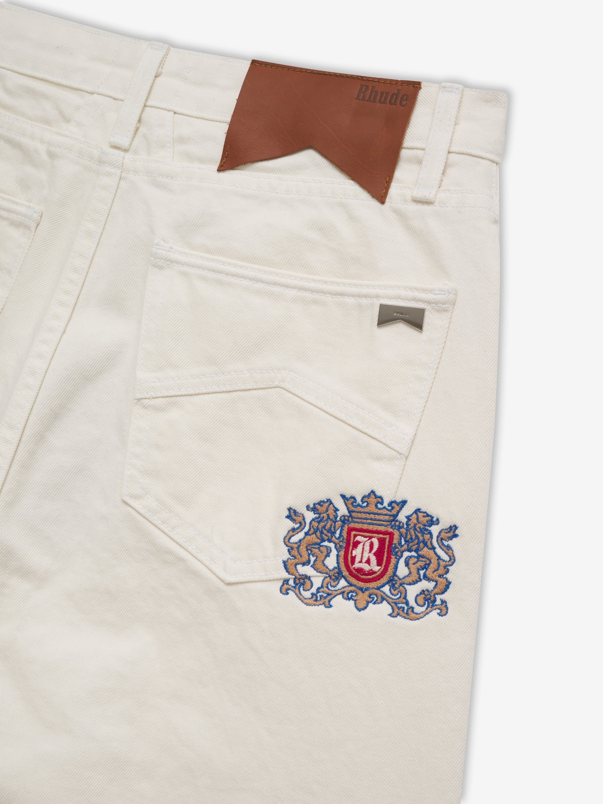 RHUDE MEN'S CLASSIC DENIM WHITE NWT
