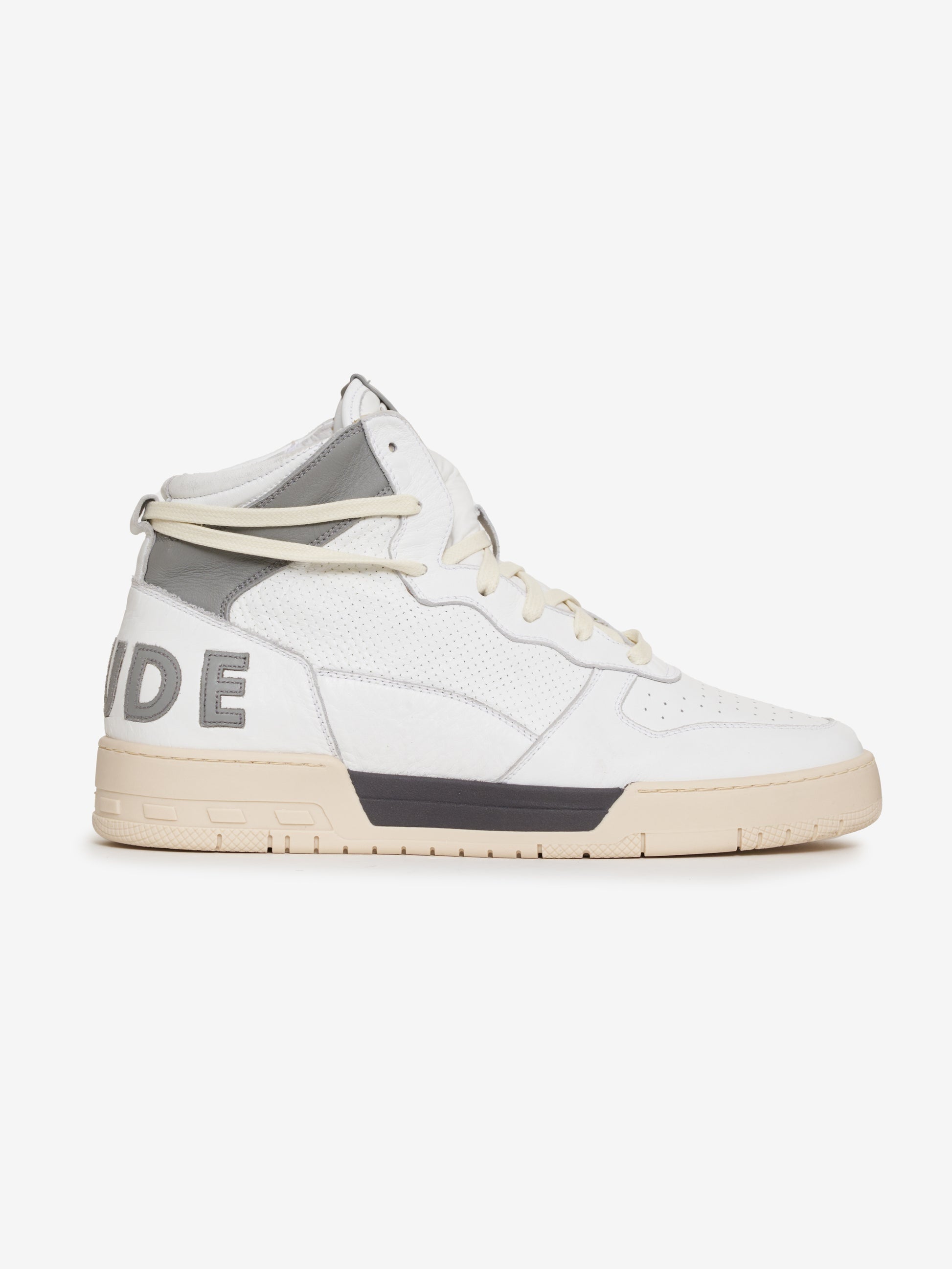 RHUDE MEN'S RHECESS MID WHITE/GREY NWT