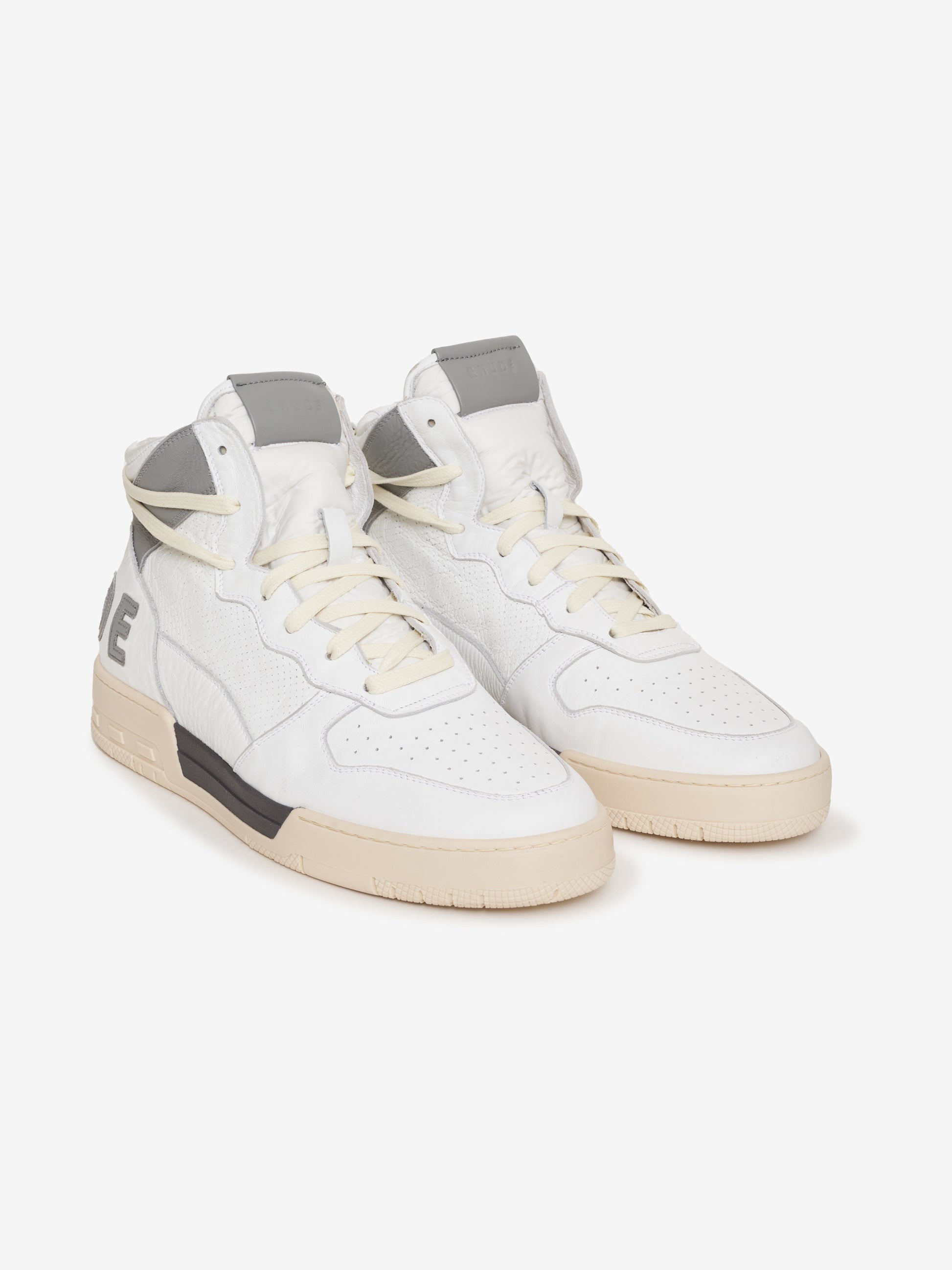 RHUDE MEN'S RHECESS MID WHITE/GREY NWT