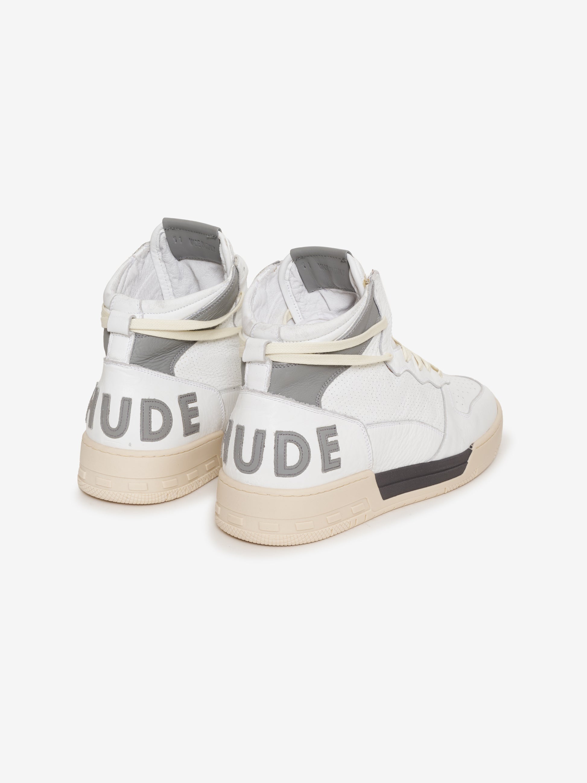 RHUDE MEN'S RHECESS MID WHITE/GREY NWT