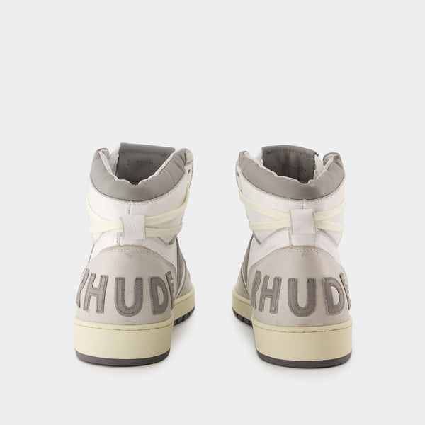 RHUDE MEN'S RHECESS HI WHITE/OFFWHITE/GREY NWT