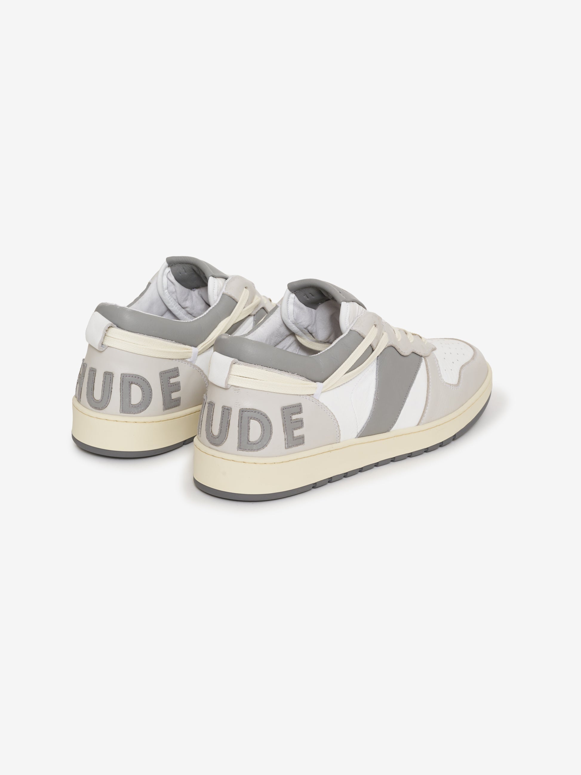 RHUDE MEN'S RHECESS LOW WHITE/OFFWHITE/GREY NWT
