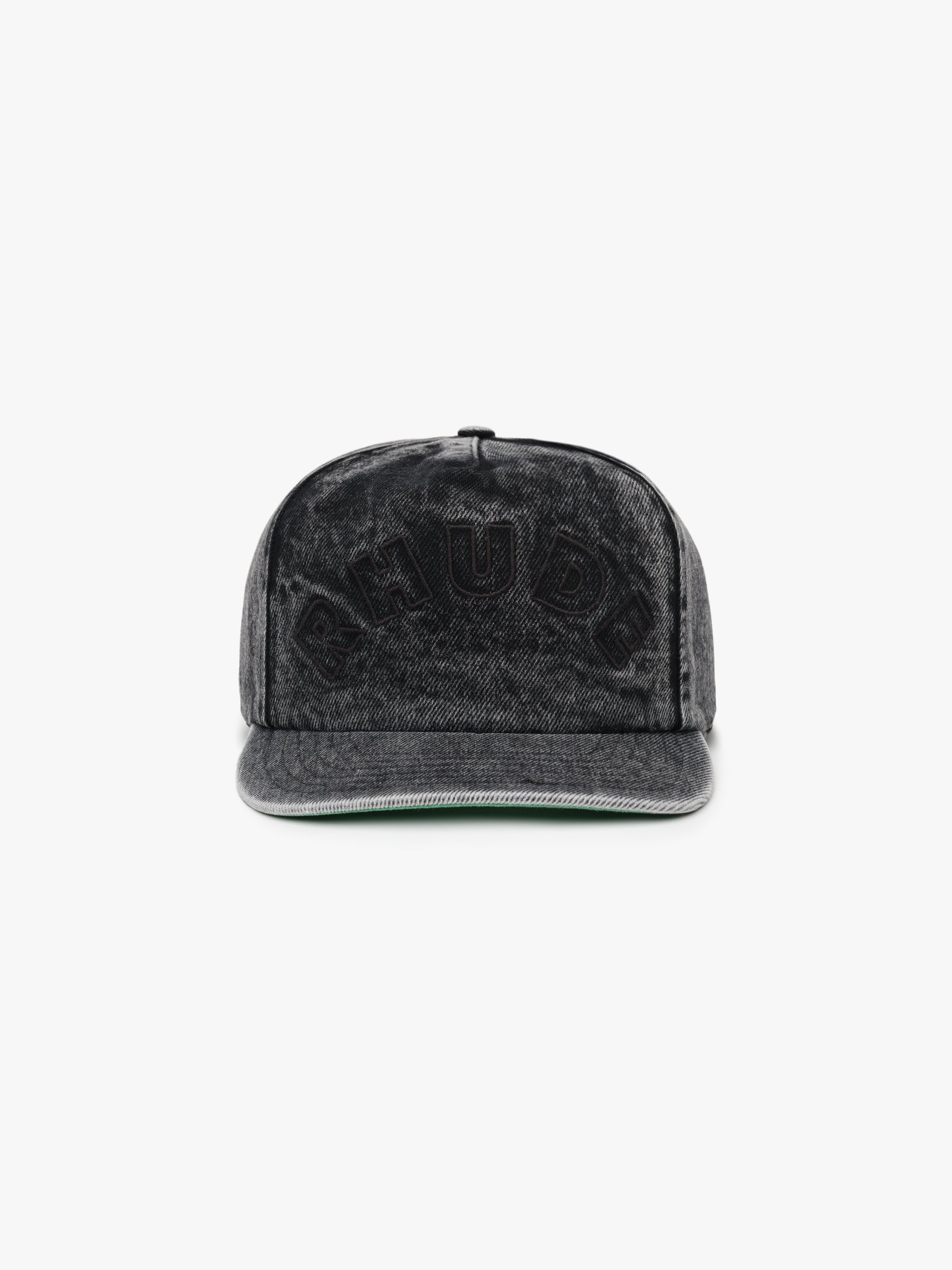 RHUDE MEN'S DENIM ARC LOGO HAT NWT