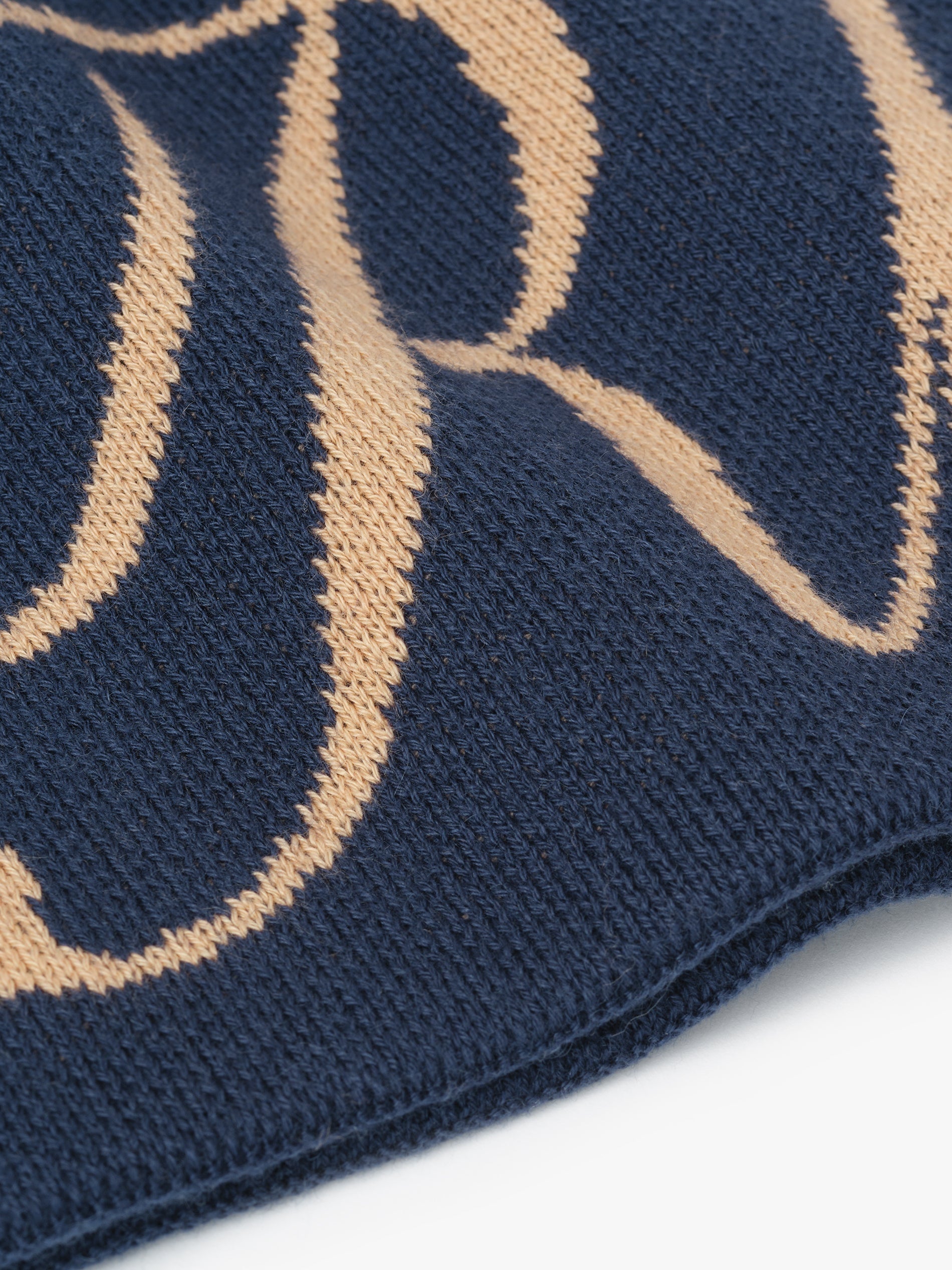 RHUDE MEN'S SCRIPT KNITTED BEANIE NWT
