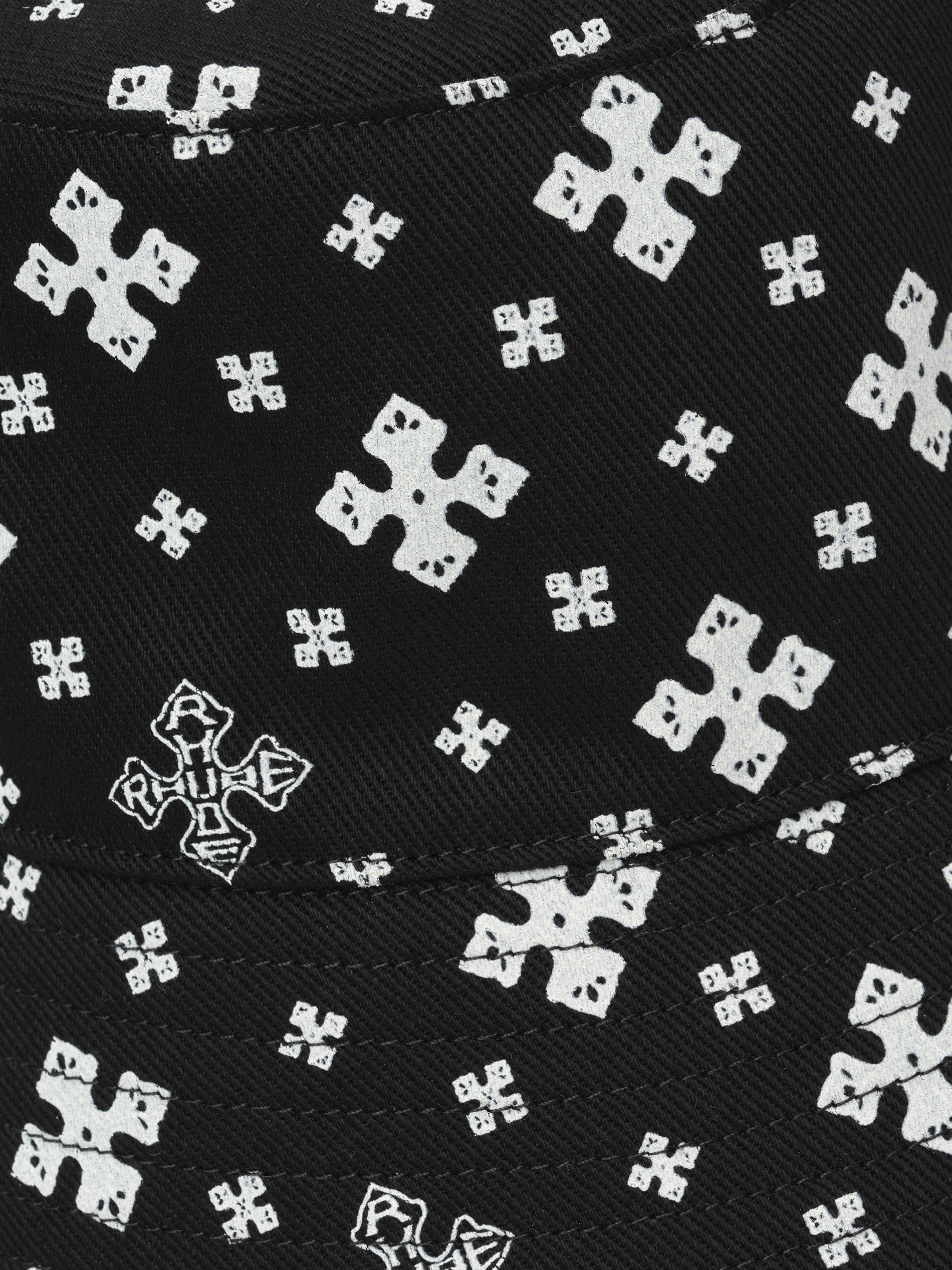 RHUDE MEN'S CROSS BANDDANA BUCKET HAT