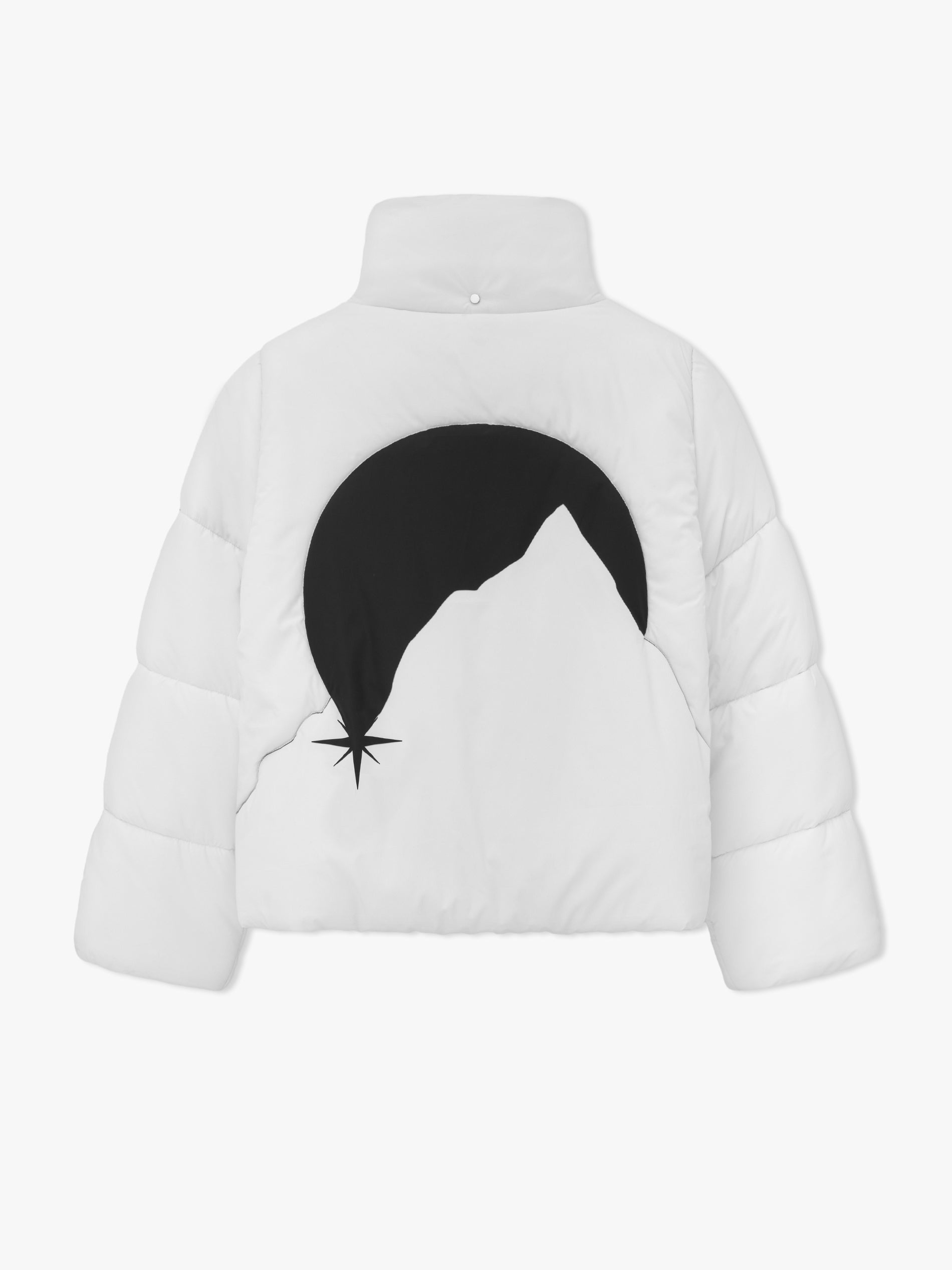 RHUDE MEN'S MOONLIGHT PUFFER JACKET WHITE/BLACK