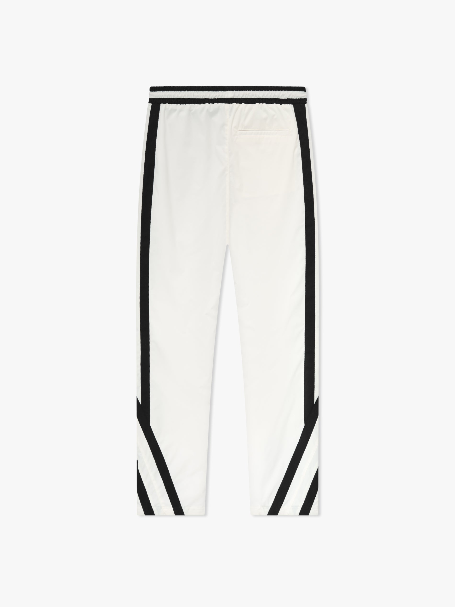 RHUDE MEN'S WHITE BLACK TRACK TROUSERS WITH STRIPES
