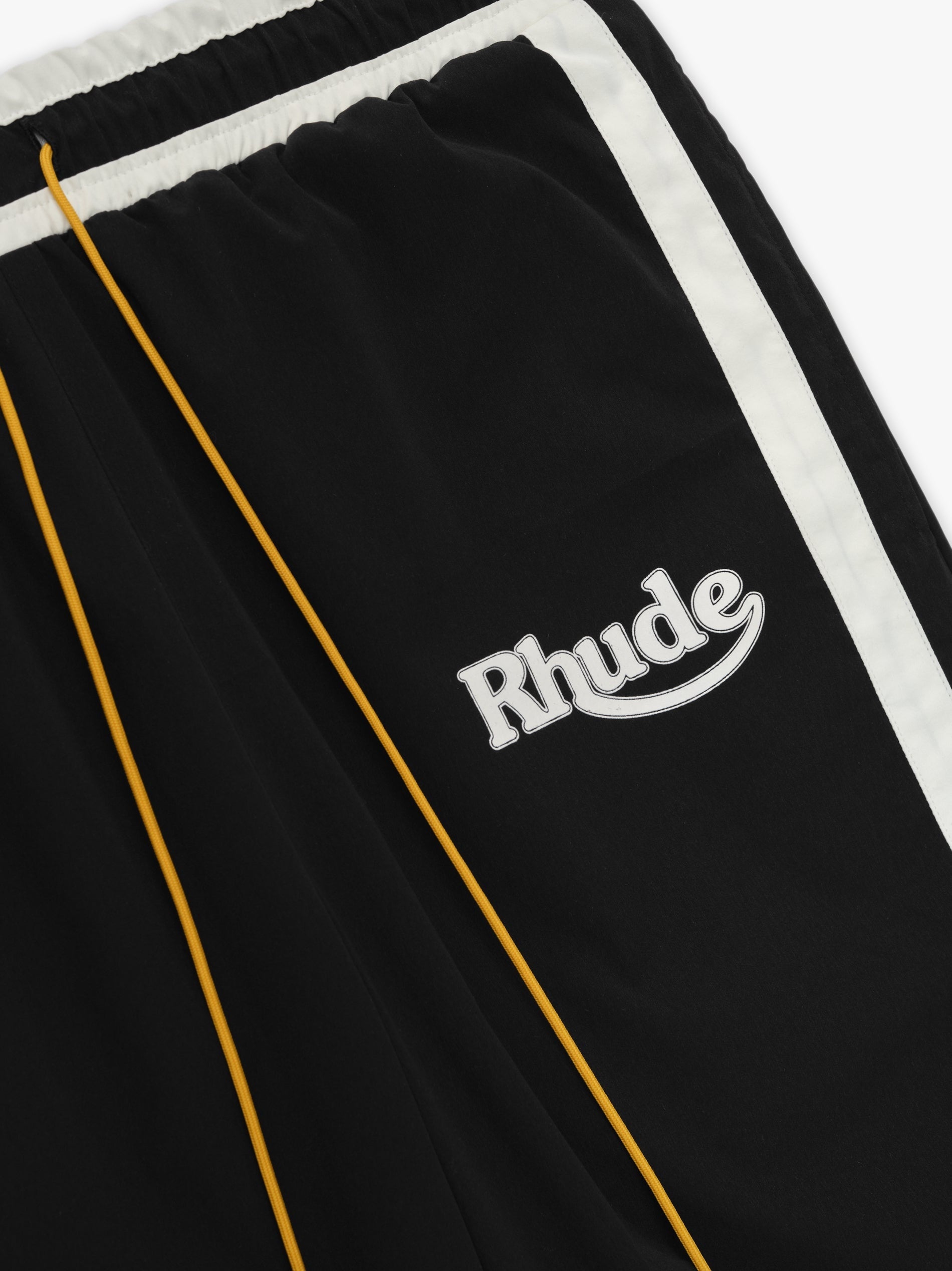 RHUDE MEN'S SKI-TRACK PANTS BLACK/WHITE