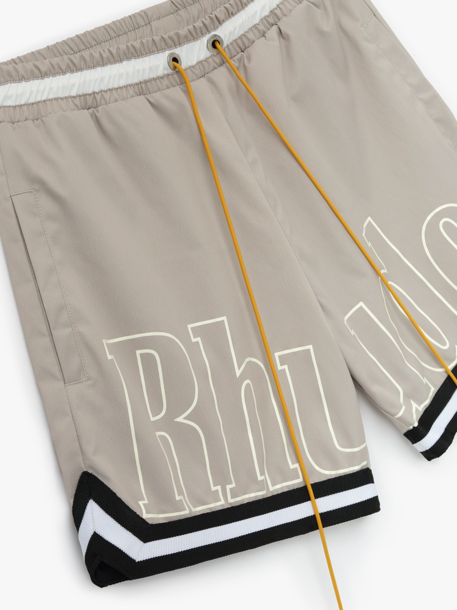 RHUDE MEN'S BASKETBALL LOGO SWIM SHORT