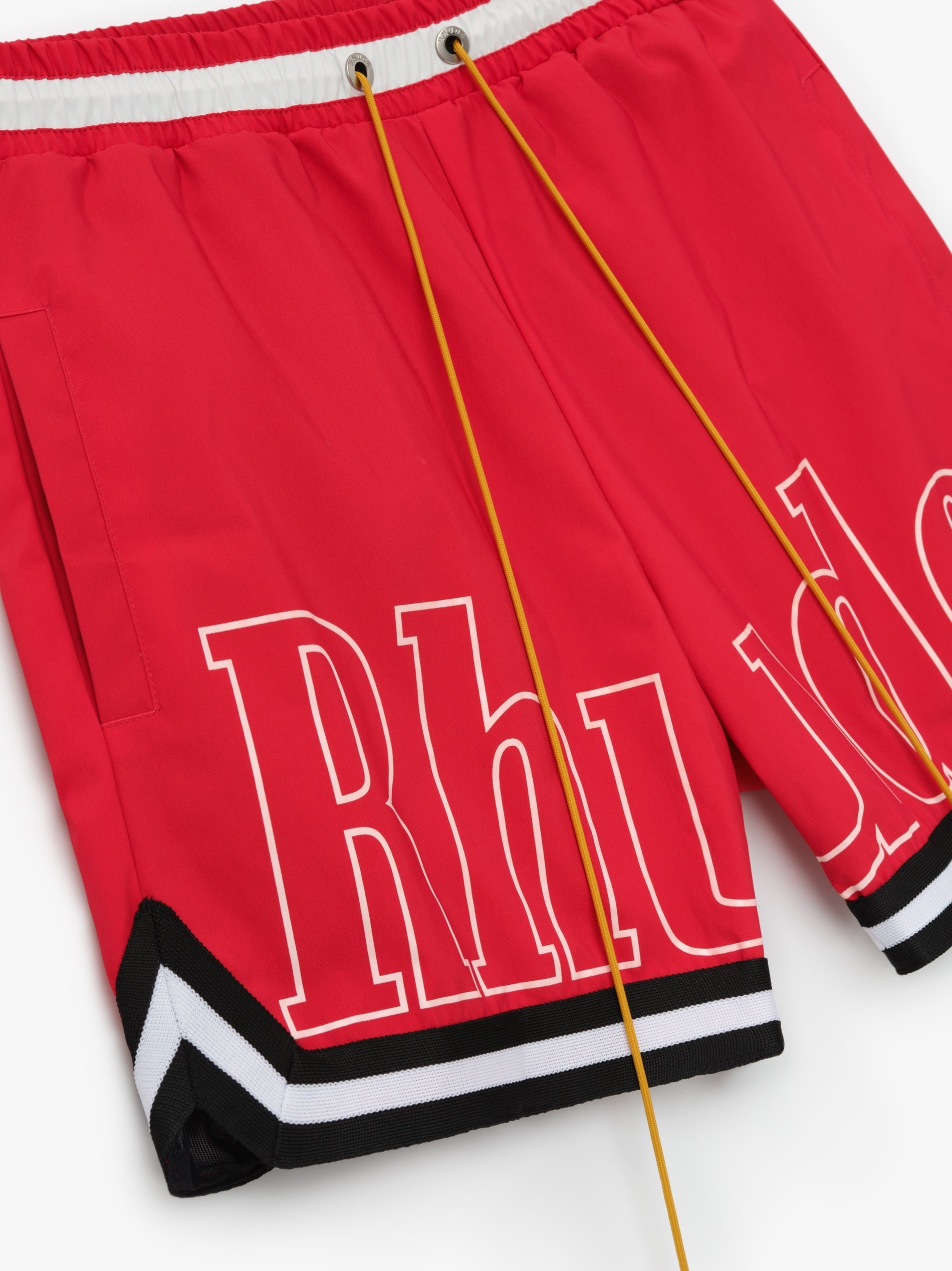 RHUDE MEN'S BASKETBALL LOGO SWIM SHORT