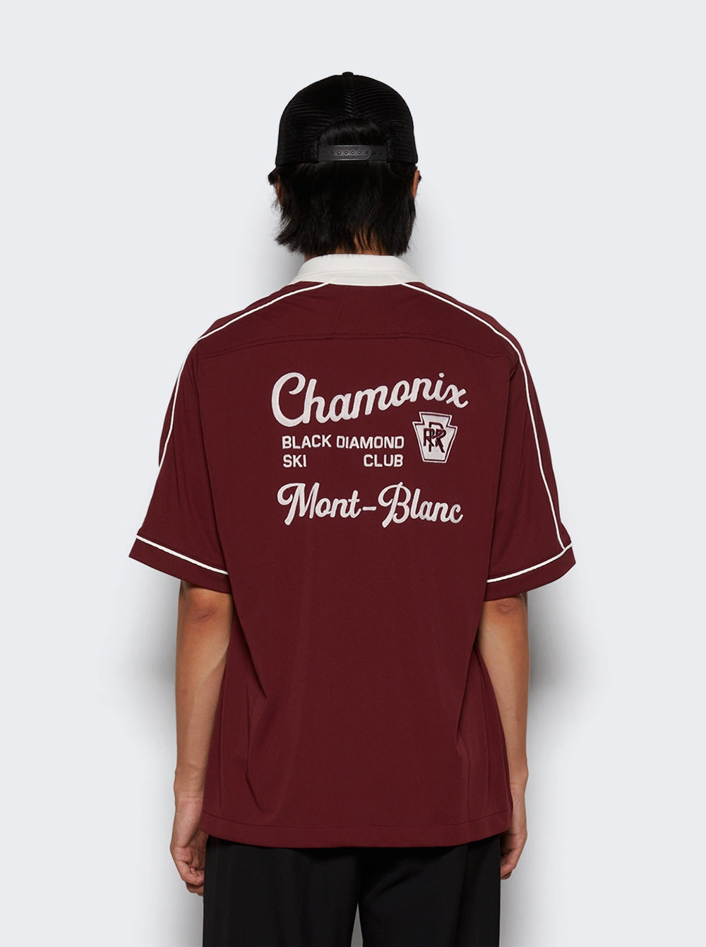 RHUDE MEN'S MONT-BLANC BOWLING SHIRT NWT